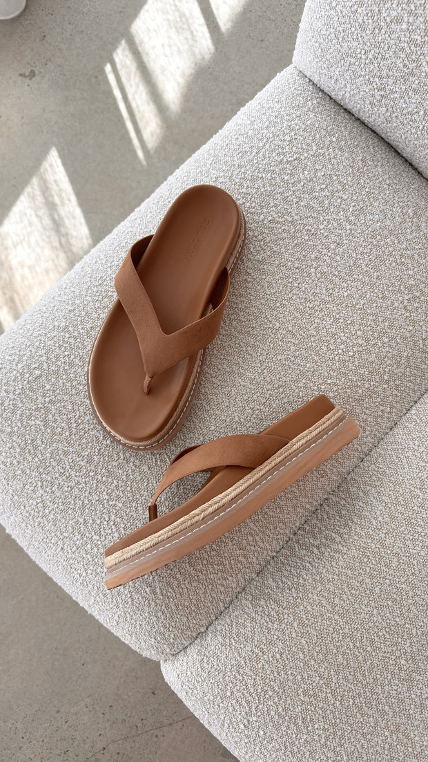 Arley Slide - Sandstone Faux Suede - Billy J