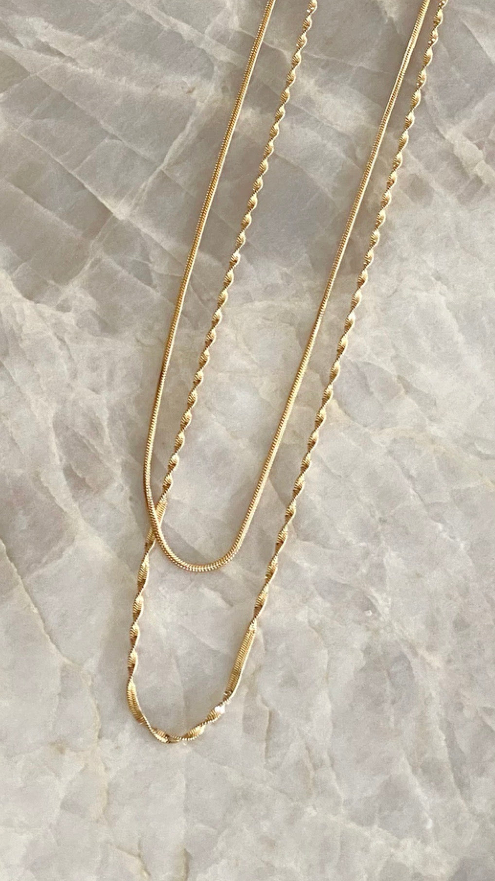 Sarah Twist Necklace Set - Gold - Billy J