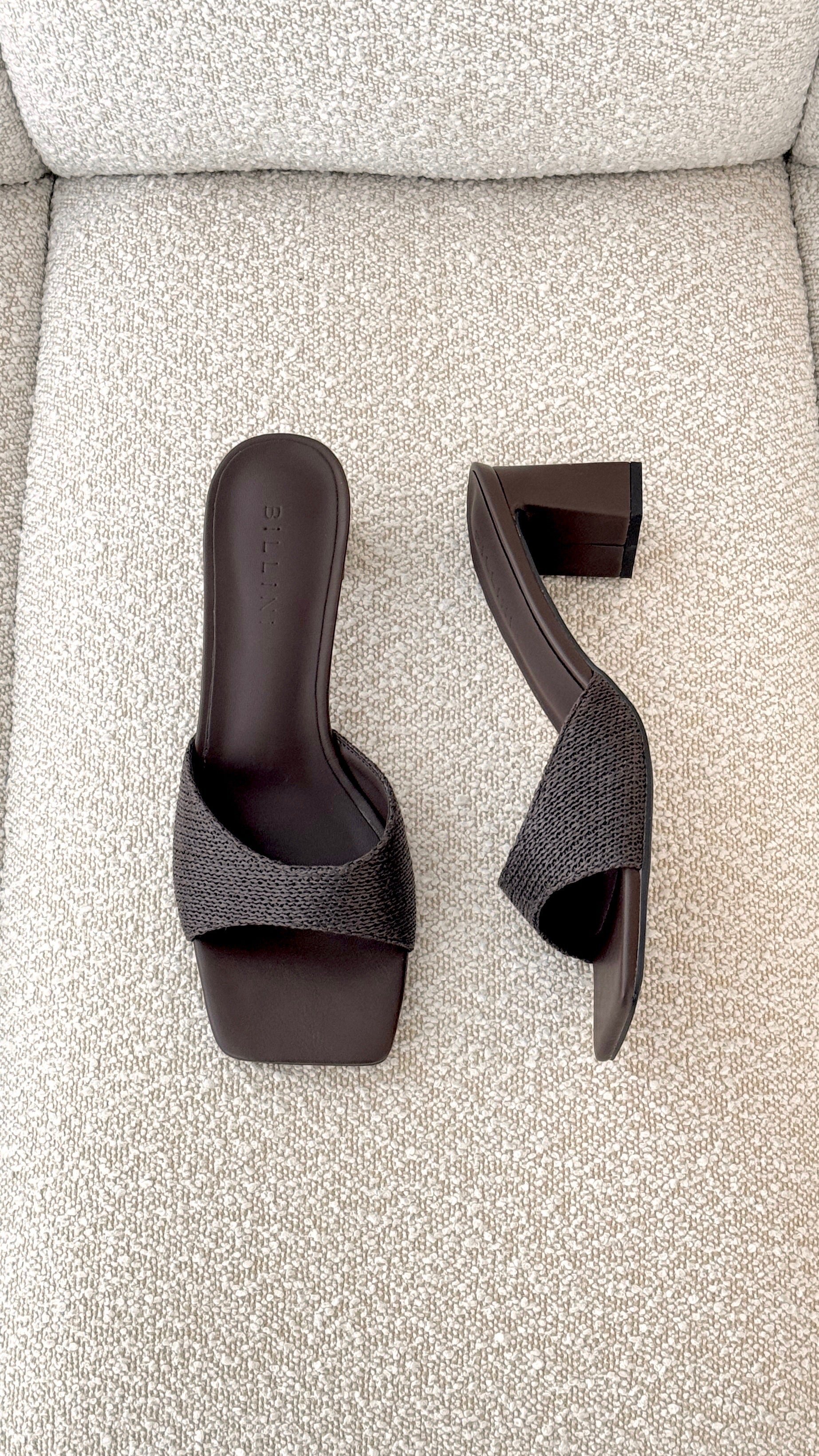 Freda Heel - Chocolate Raffia - Billy J