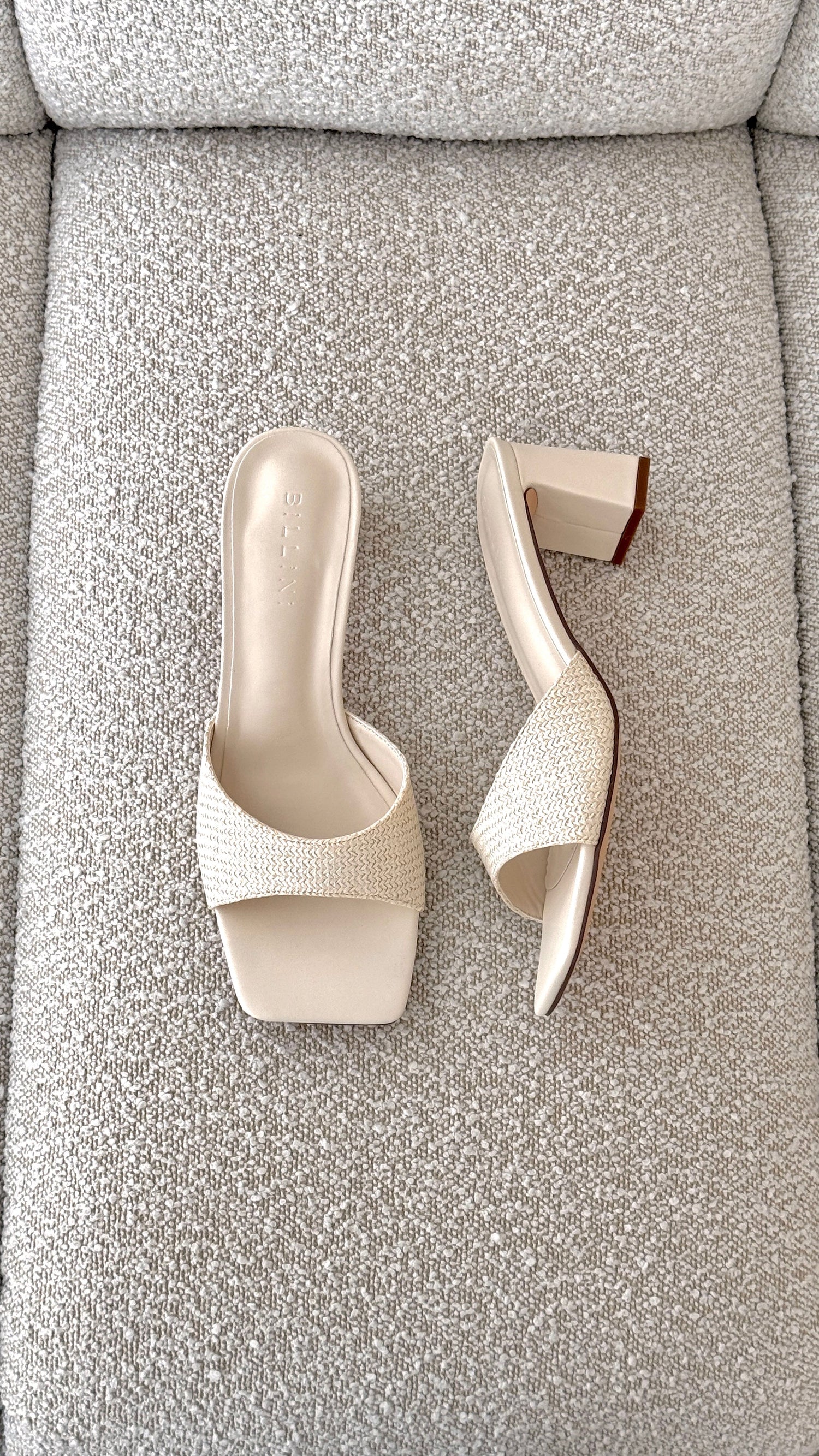 Freda Heel - Cream Raffia - Billy J