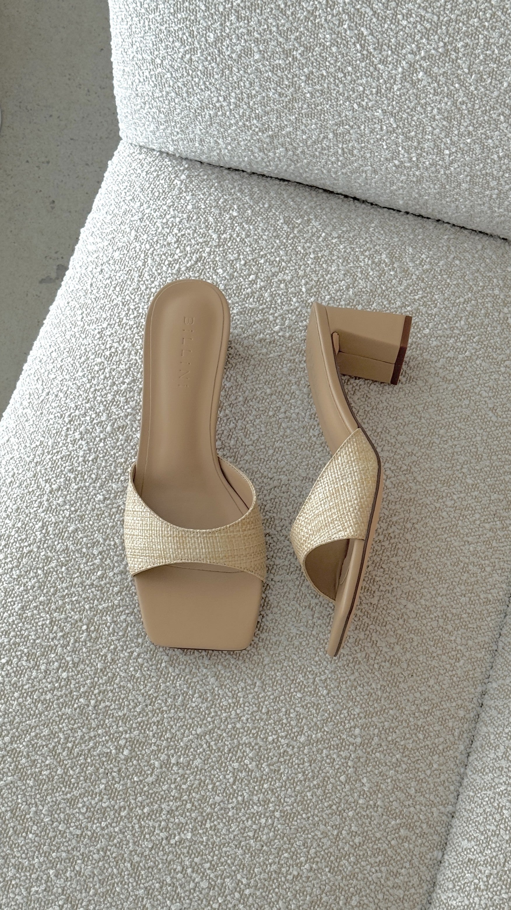 Freda Heel - Natural Raffia - Billy J