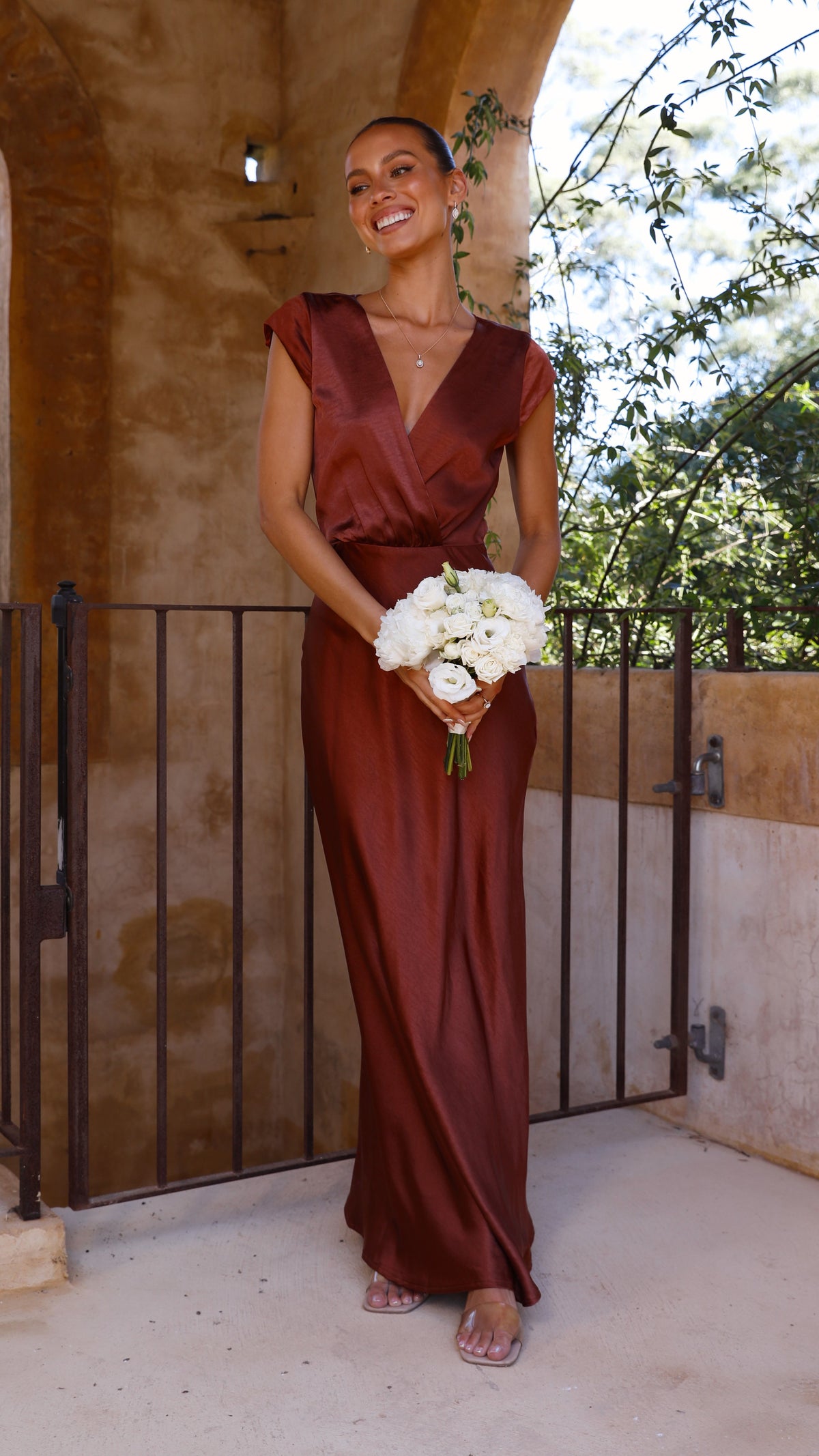 blouson maxi dress with sleeves Emerald Blouson Maxi Dress – Hazel Mac
