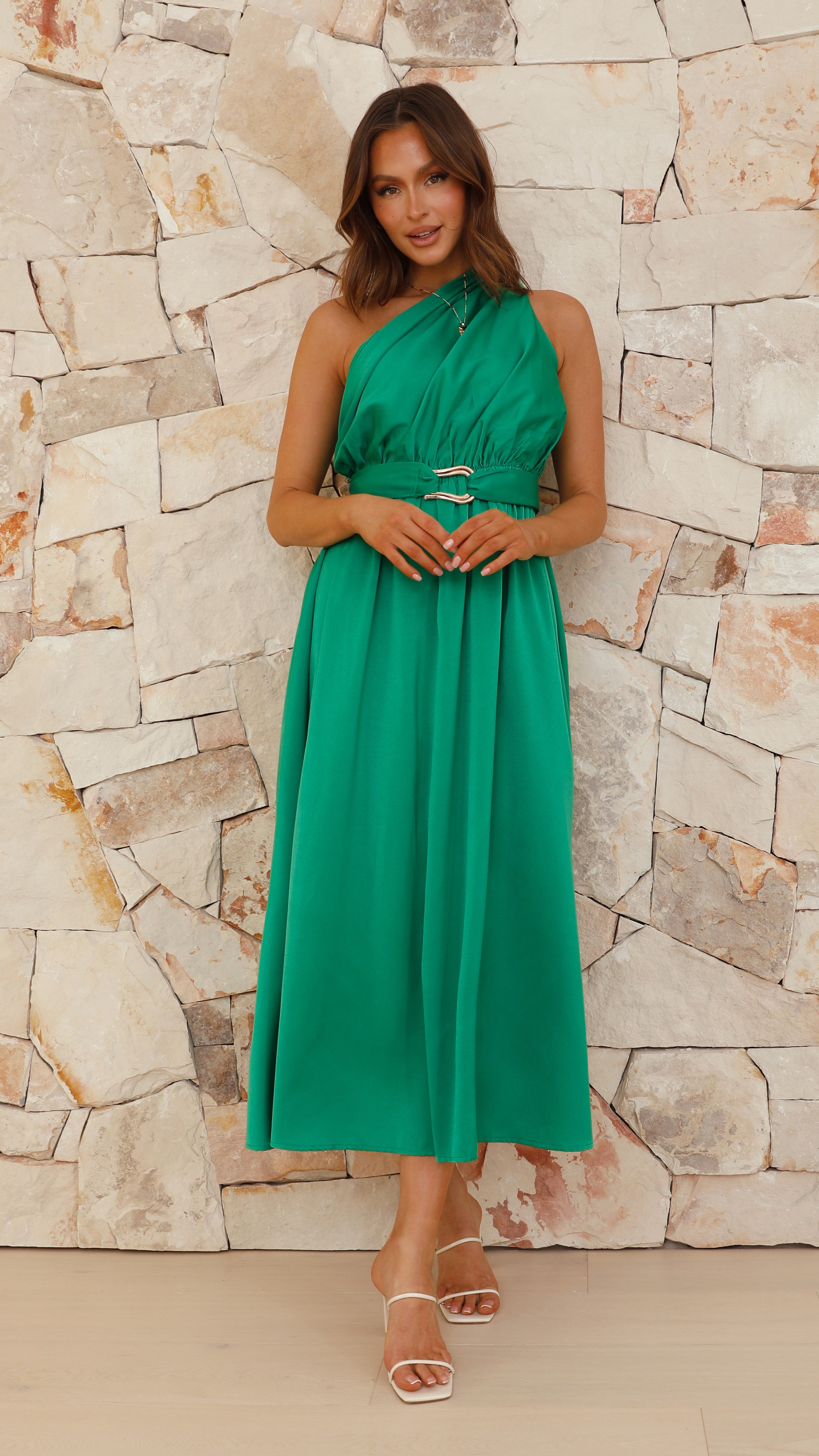 Hadas Maxi Dress - Green - Billy J