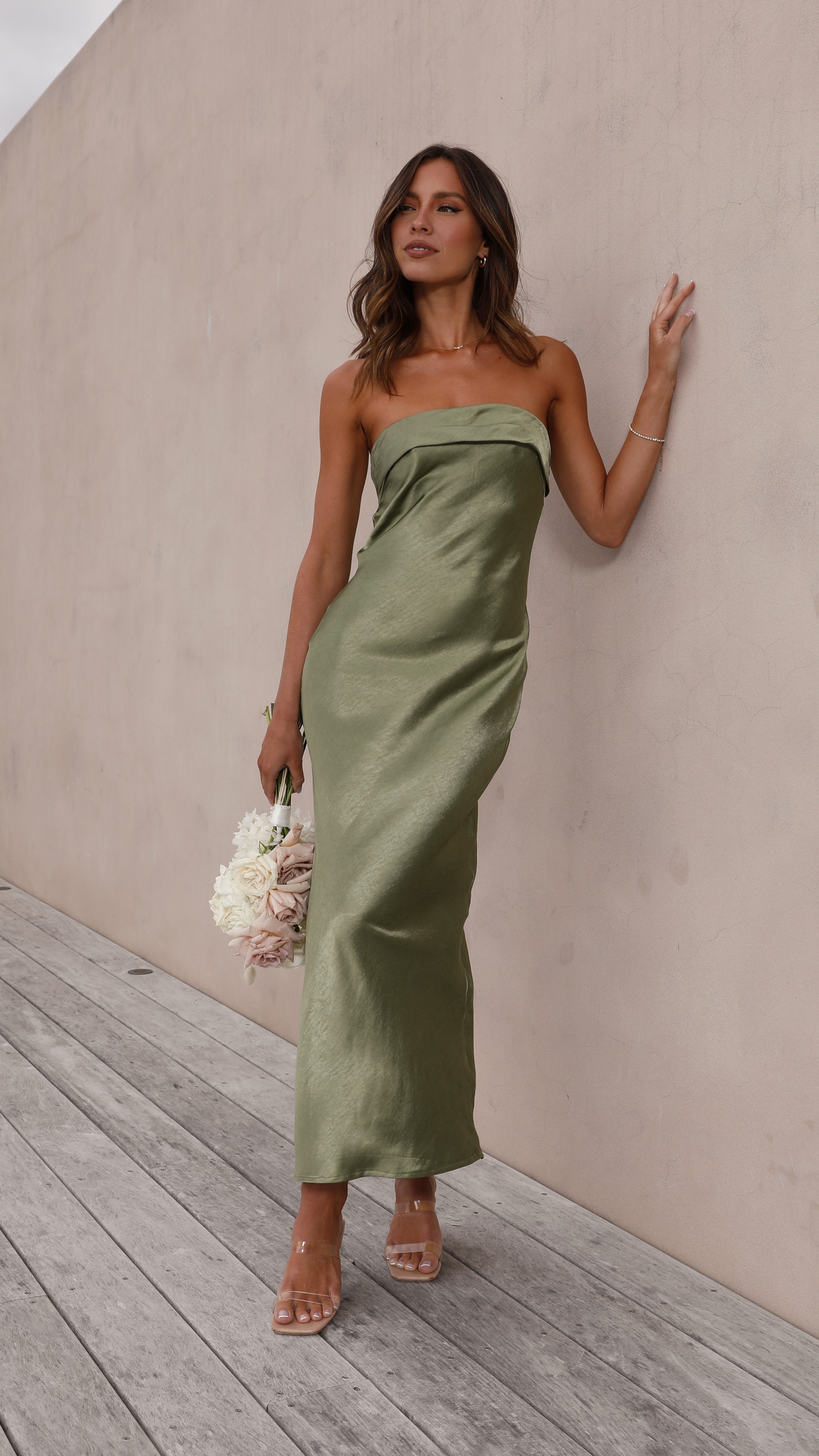 Gisele Maxi Dress - Olive - Buy Women's Dresses - Billy J