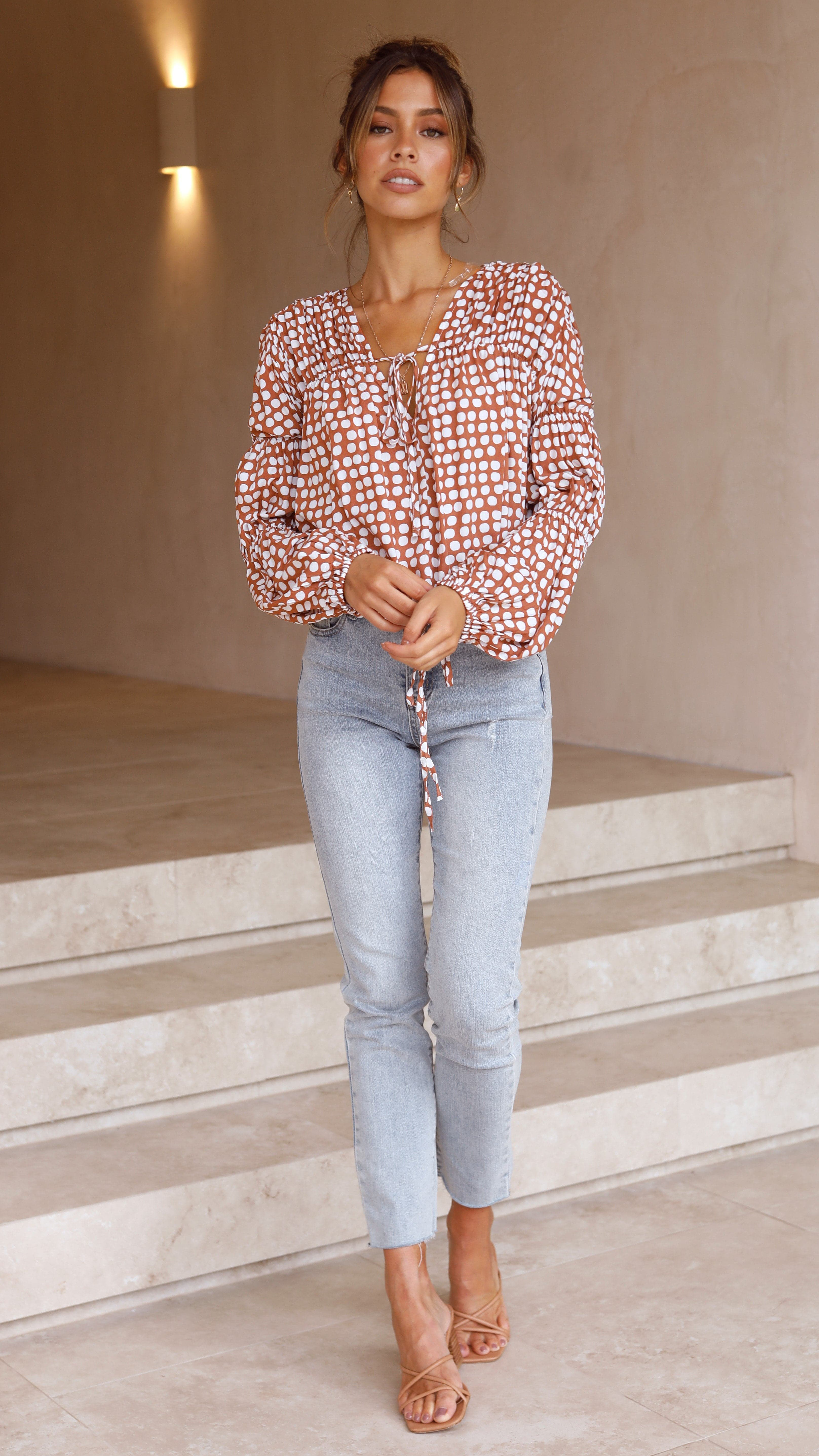 Orane Top - Brown/Spot - Billy J