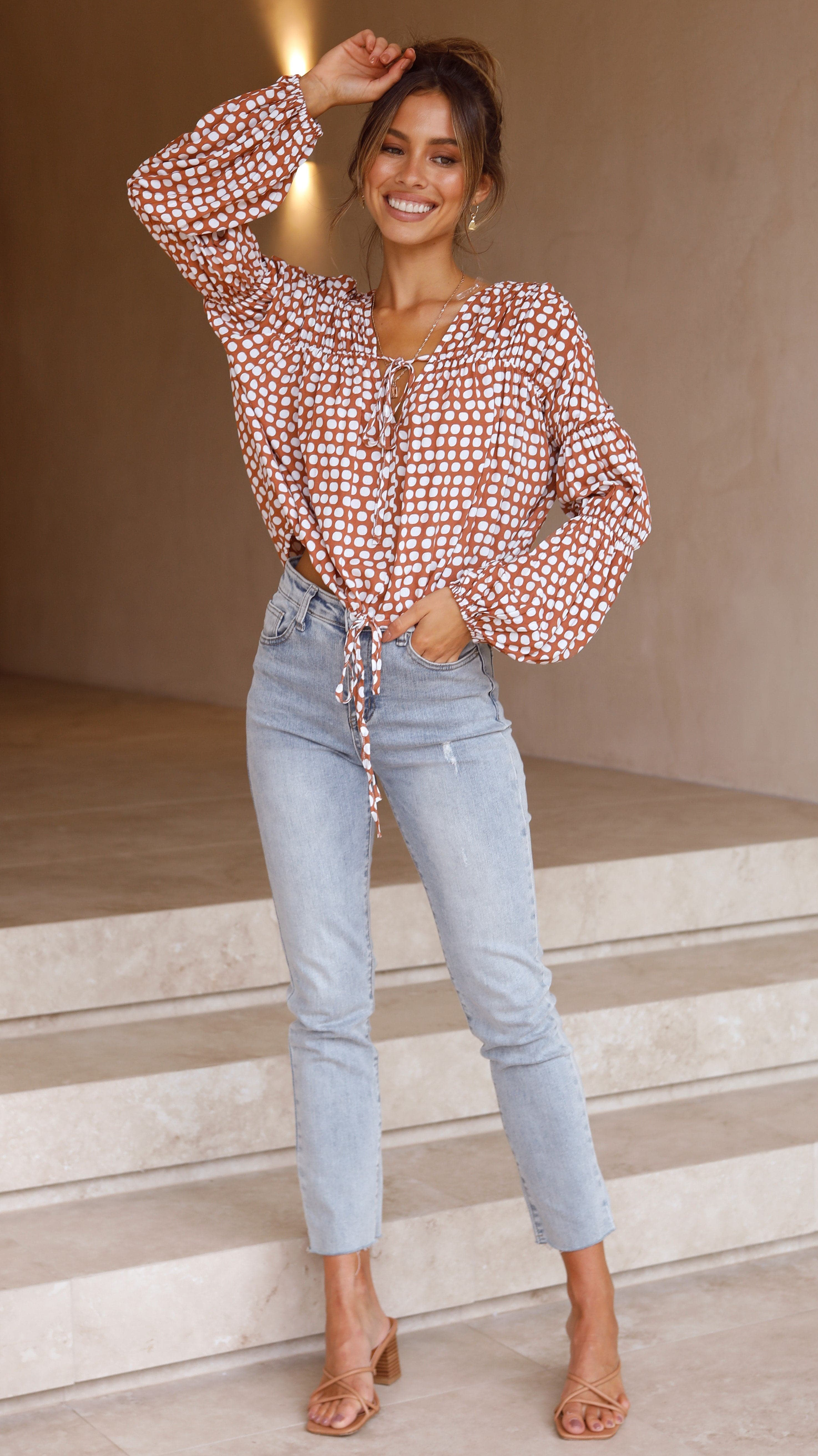 Orane Top - Brown/Spot - Billy J