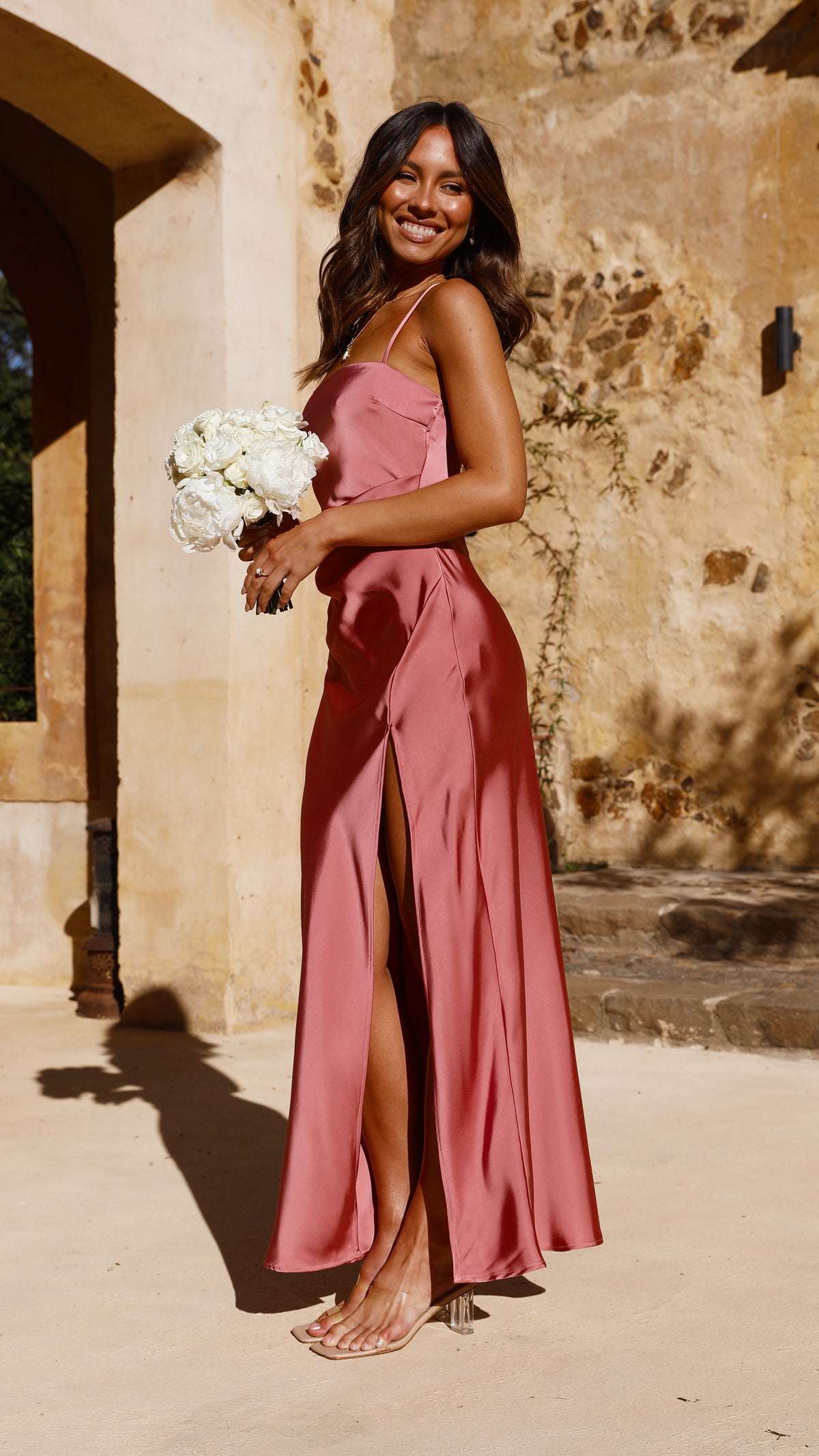Ilana Maxi Dress - Baked Rose - Buy Women's Dresses - Billy J
