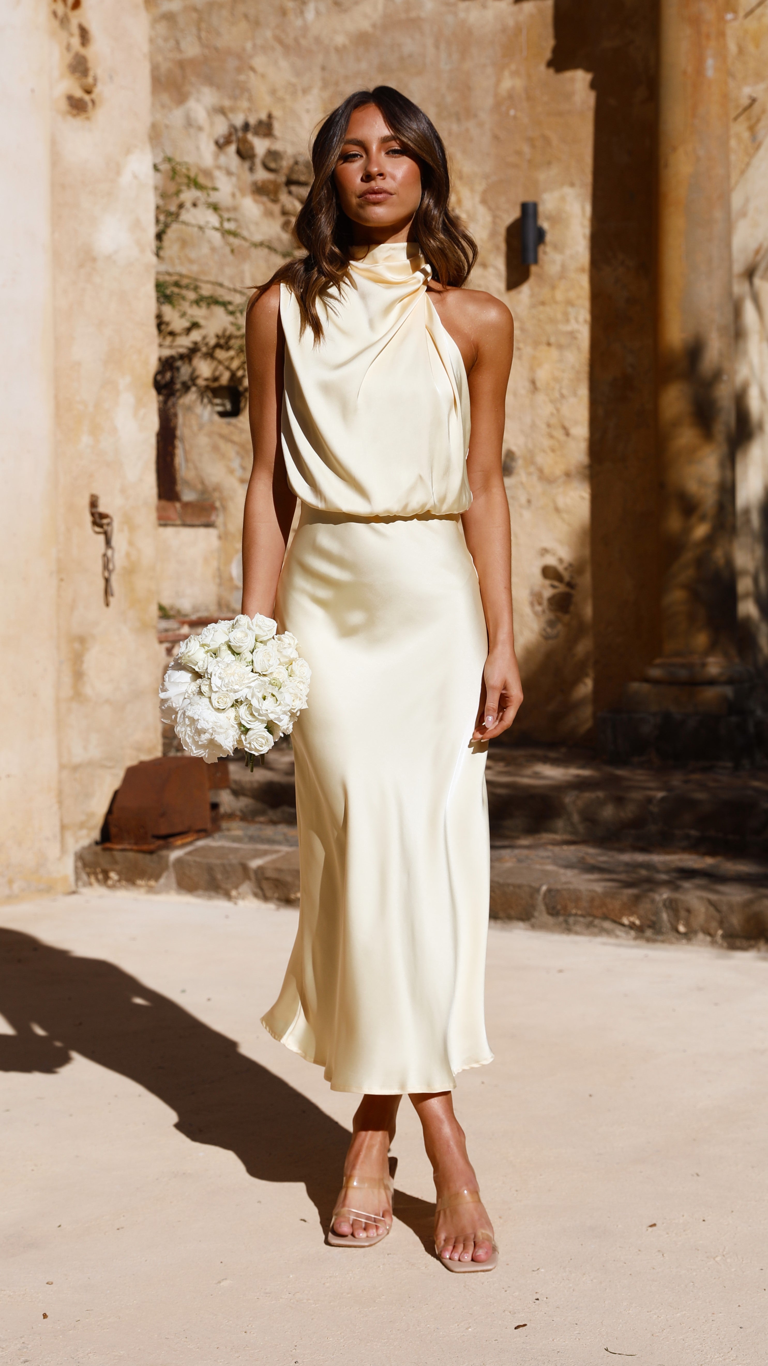 Esther Maxi Dress - Lemon - Billy J