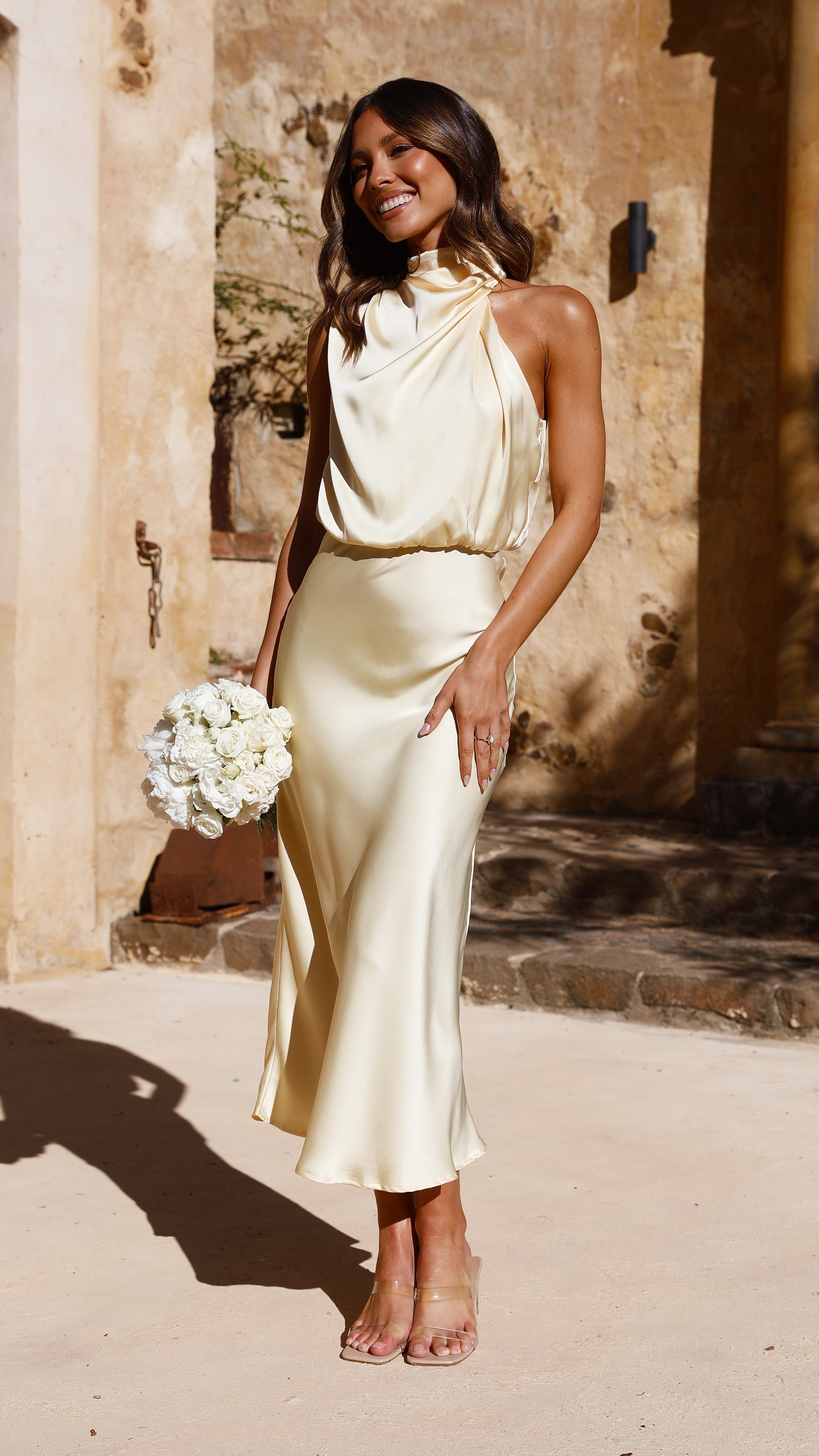 Esther Maxi Dress - Lemon - Billy J