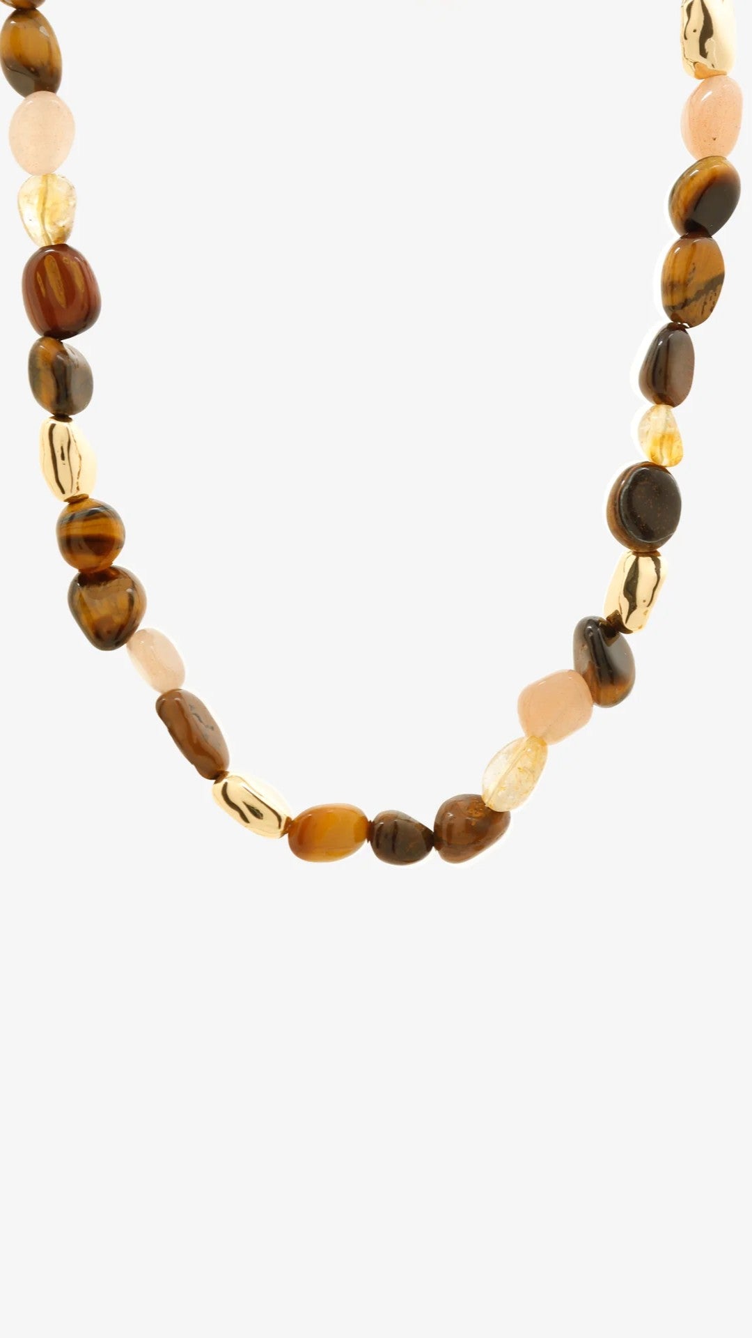 Kohen Beaded Necklace - Golden Brown - Billy J
