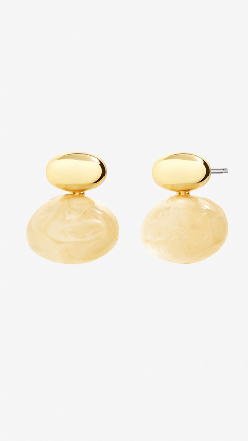 Bauble Resin Earring - Cream - Billy J
