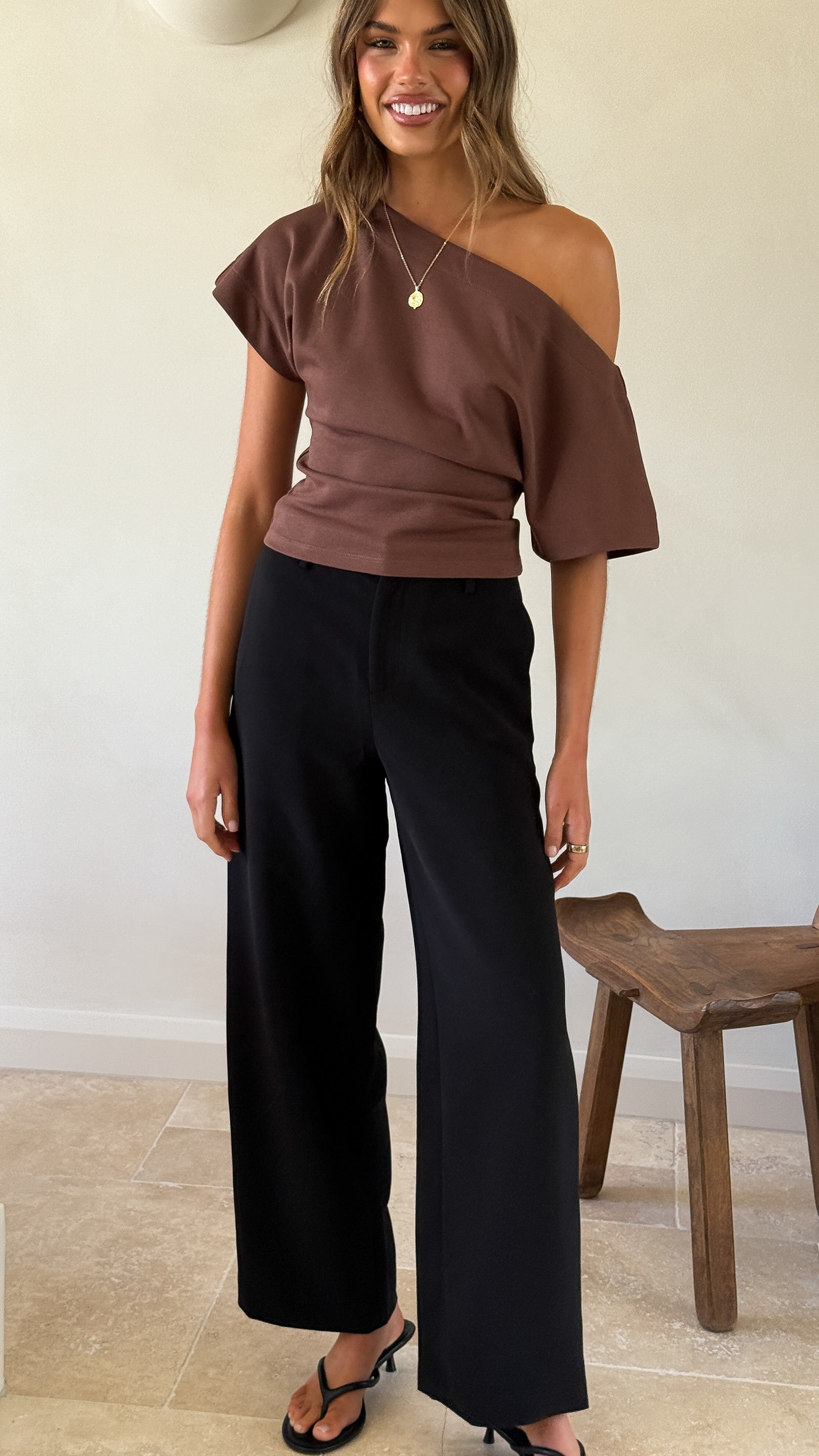 MVN Ady Wide Leg Pants - Black - Billy J