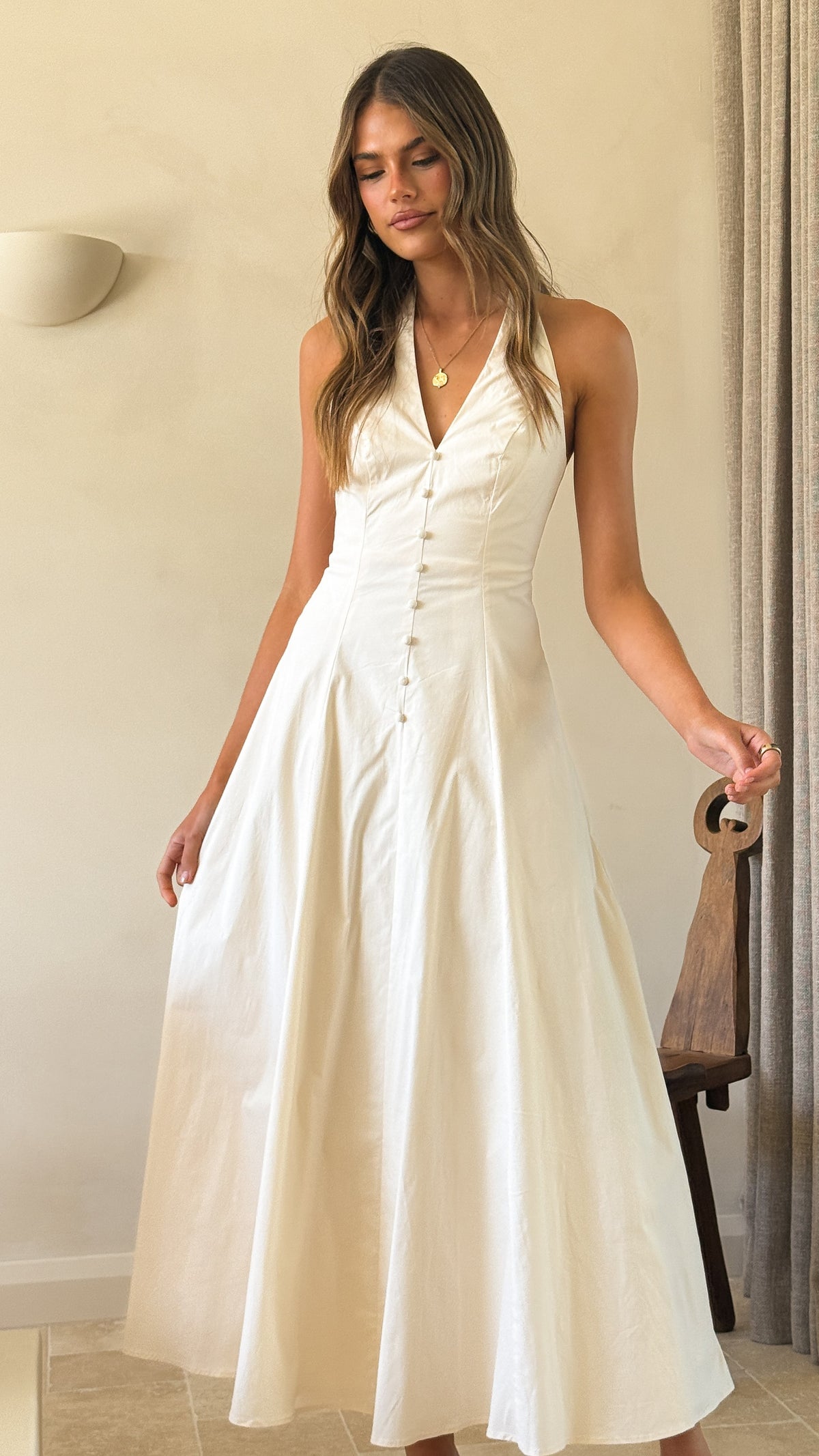 Kaia Maxi Dress - Vanilla - Billy J