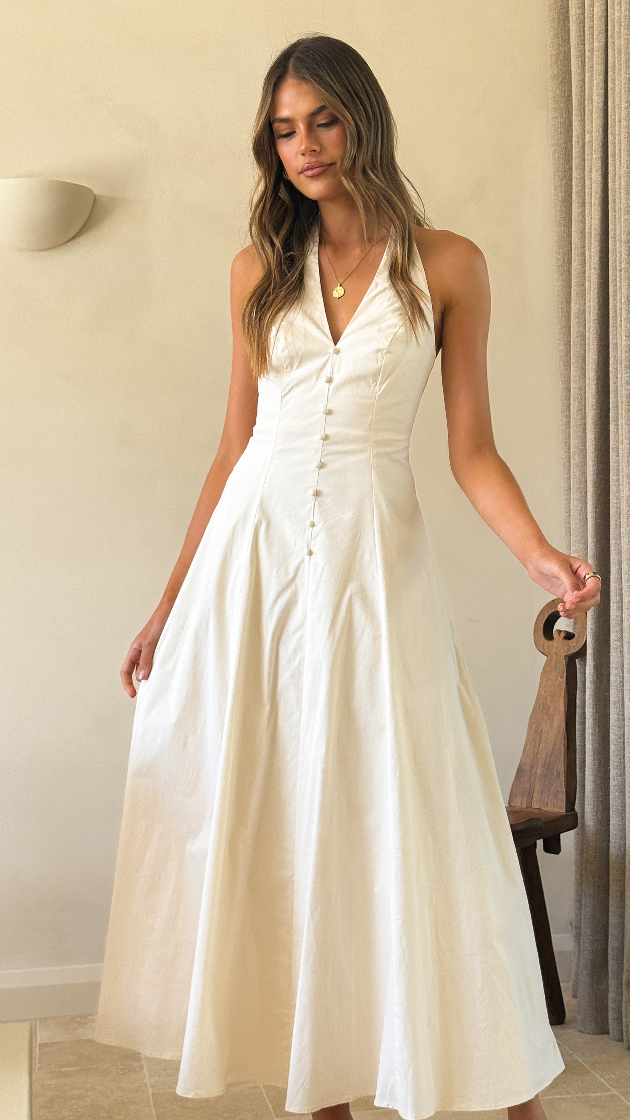 Kaia Maxi Dress - Vanilla - Billy J
