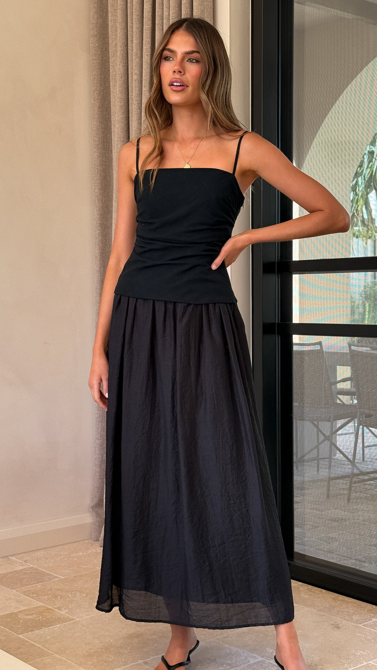 Valentina Maxi Dress - Black - Billy J