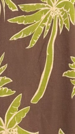 Ravenna Button Up Shirt and Shorts Set - Brown/Green Palm - Billy J