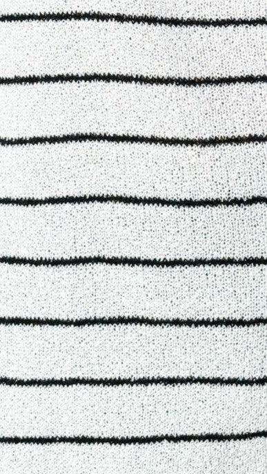 Blair Off Shoulder Tee - White/Black Stripe - Billy J