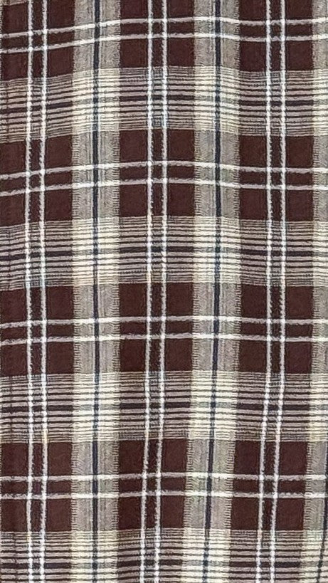 Brax Bomber Jacket - Choc/Beige Plaid - Billy J