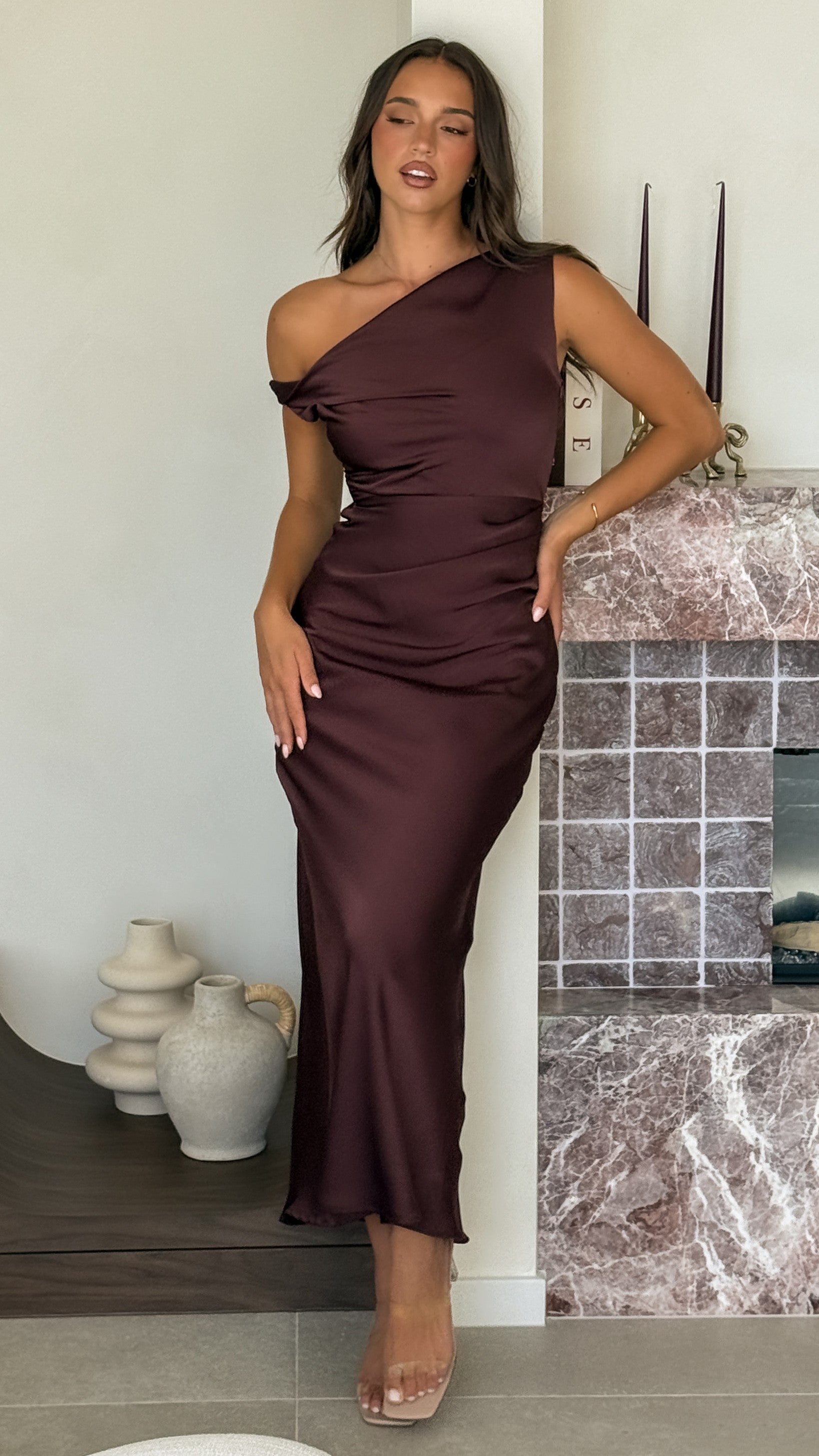 Gigi Maxi Dress - Chocolate - Billy J