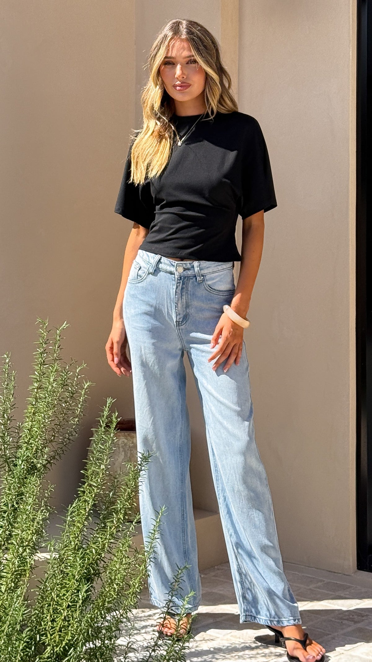 Tarah Straight Leg Jeans - Light Blue Denim - Billy J