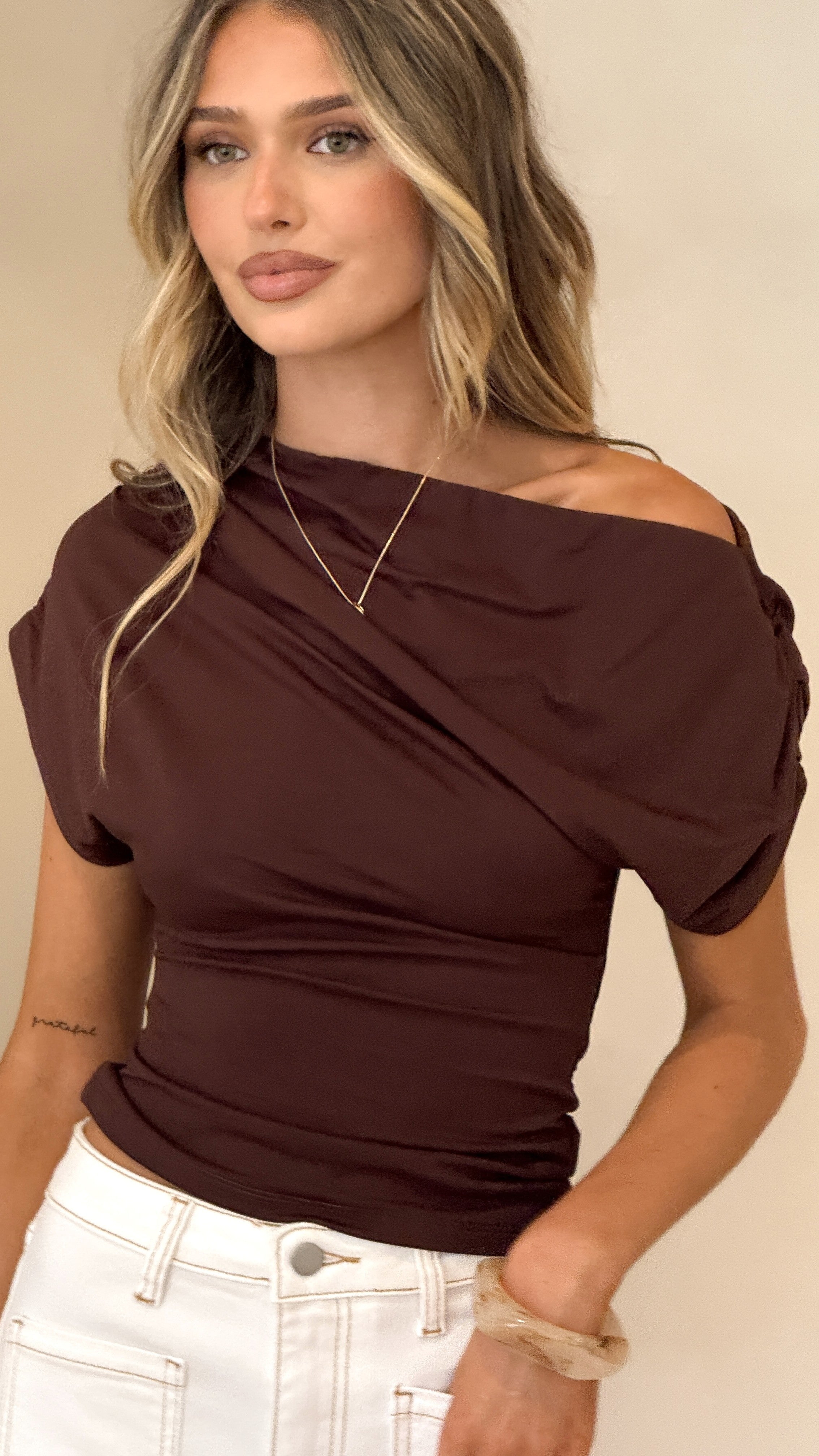 Millie Top - Chocolate - Billy J