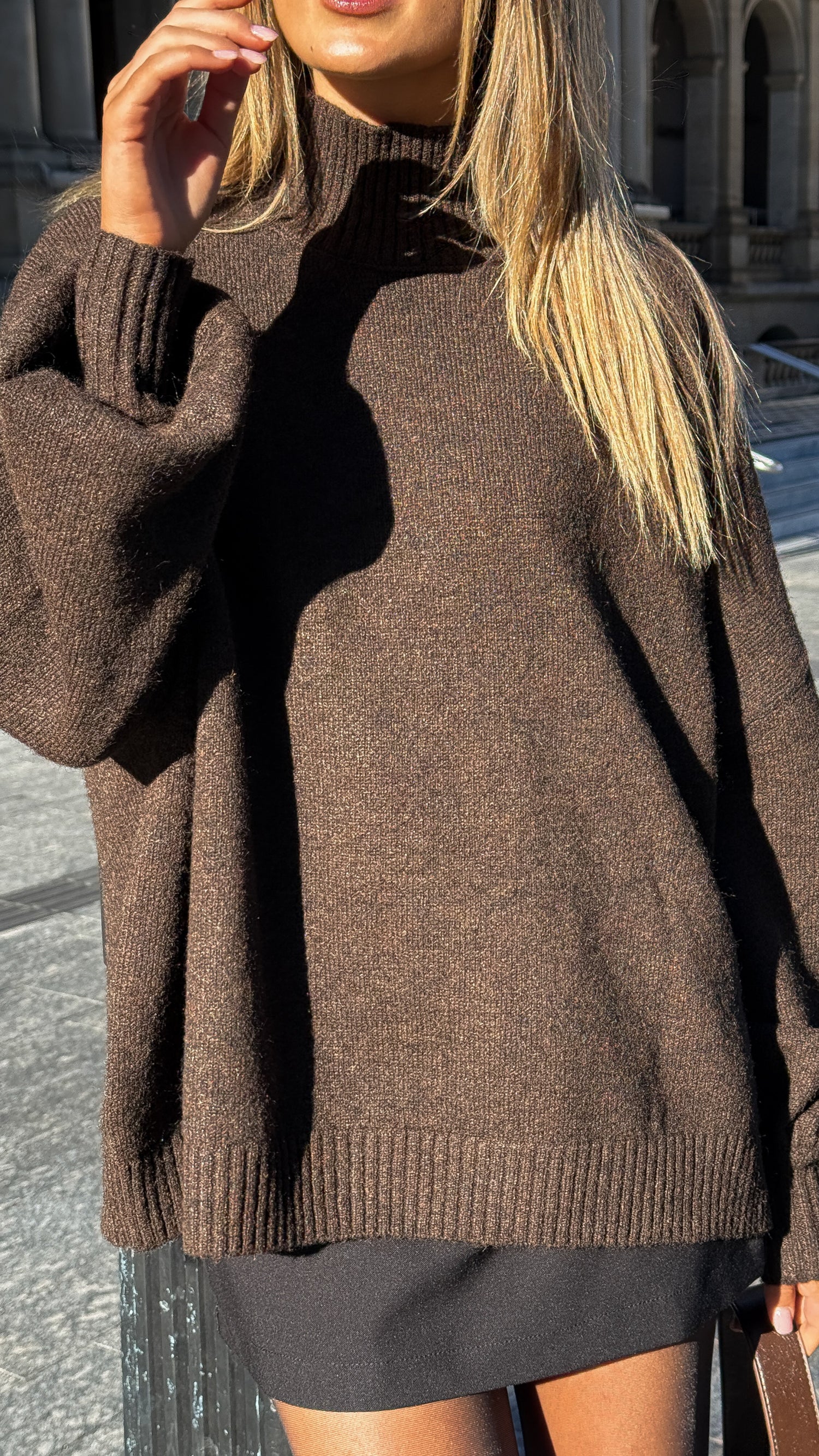 Harita Knitted Sweater - Chocolate - Billy J