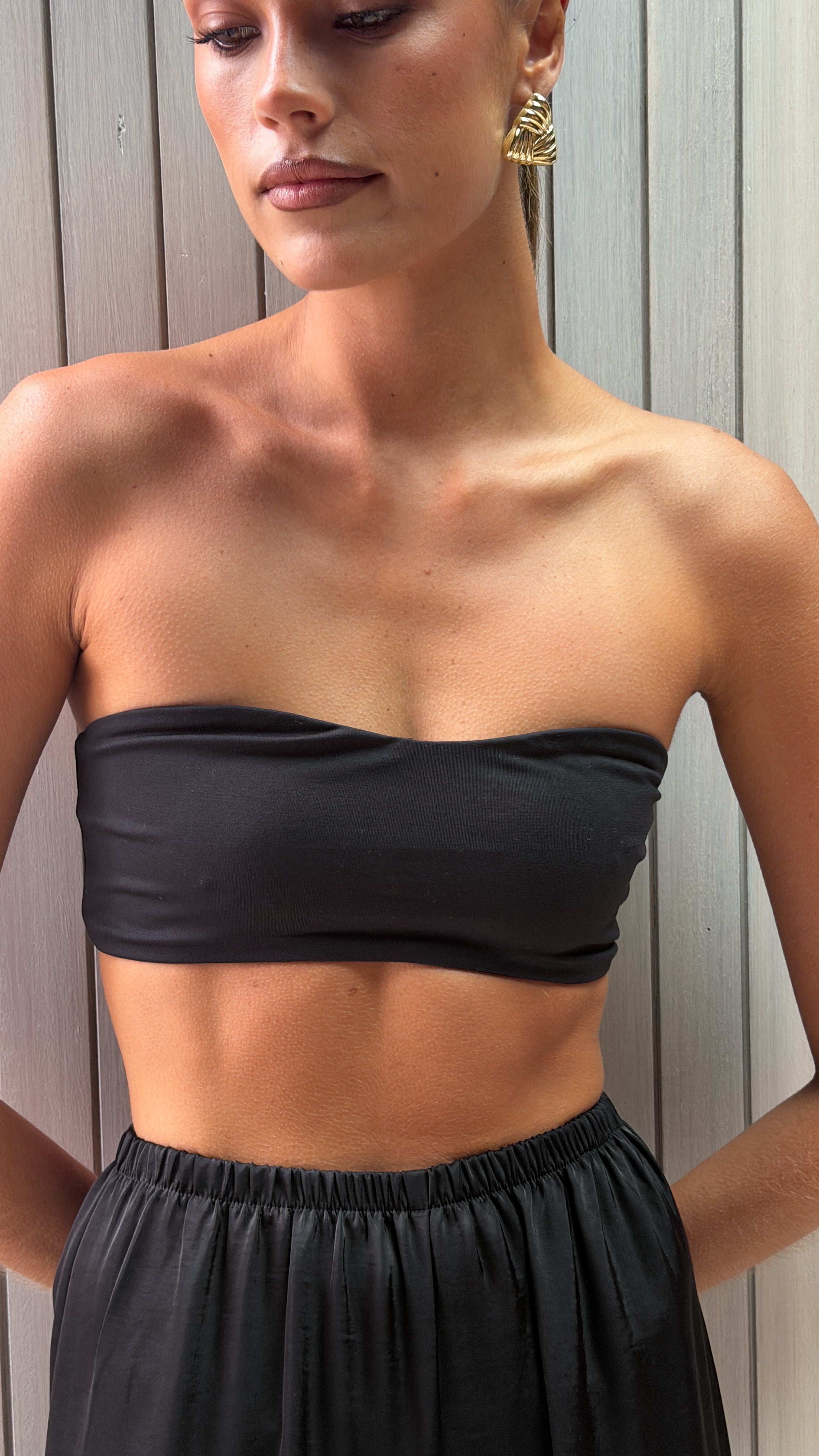 Ida Bandeau Bra - Black - Billy J
