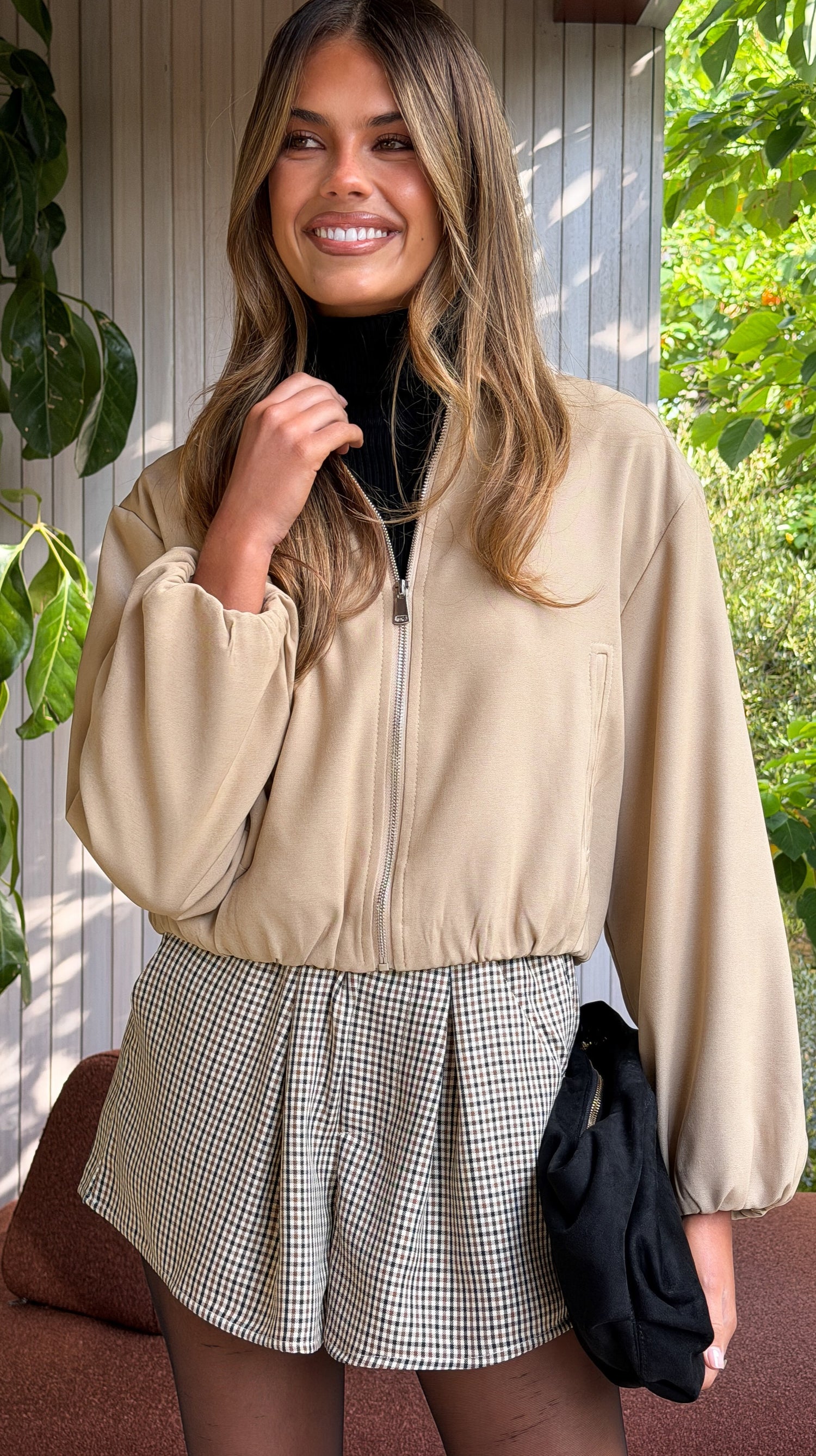 Brax Bomber Jacket - Beige - Billy J