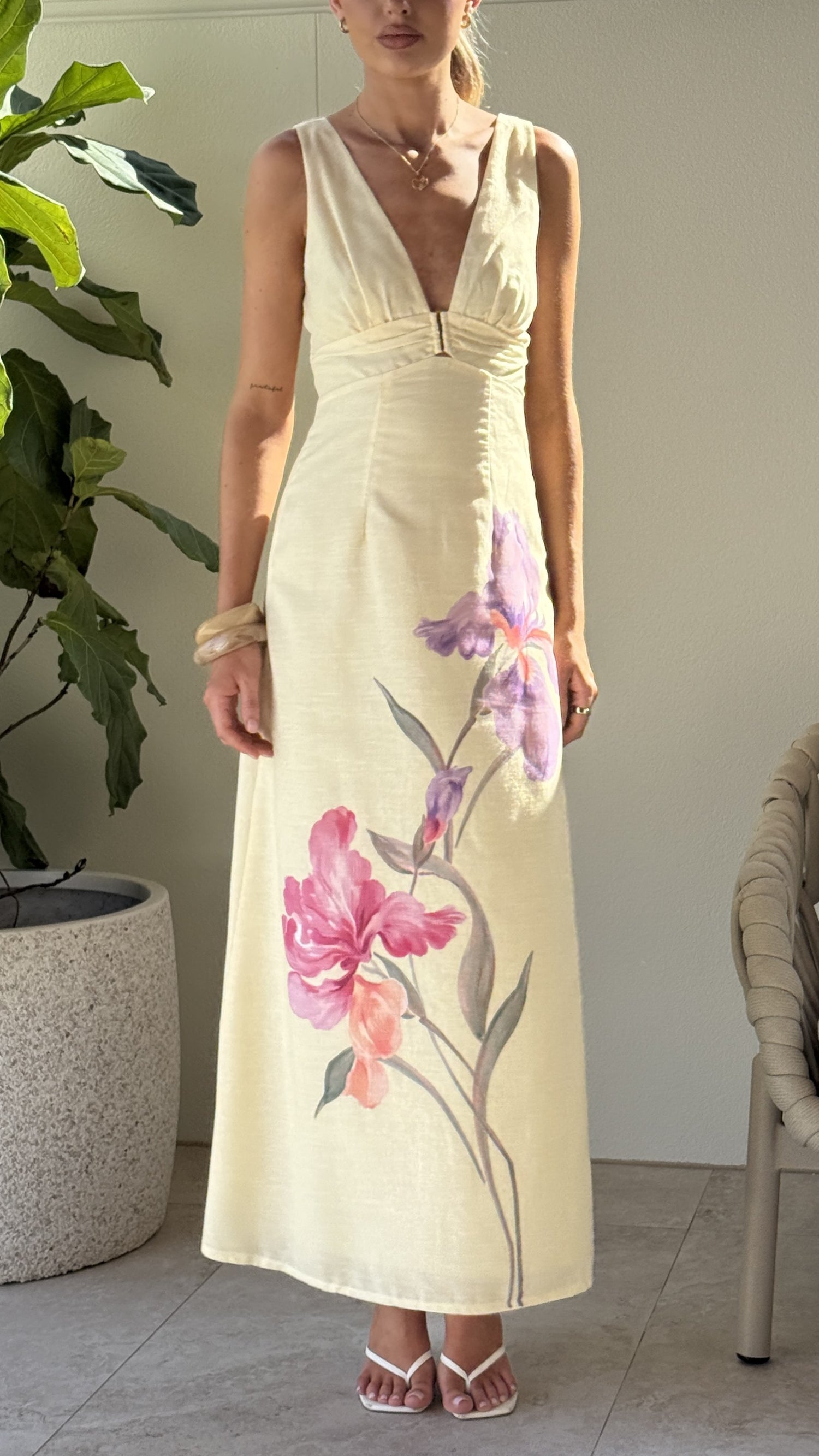 Renee Maxi Dress - Yellow Floral - Billy J