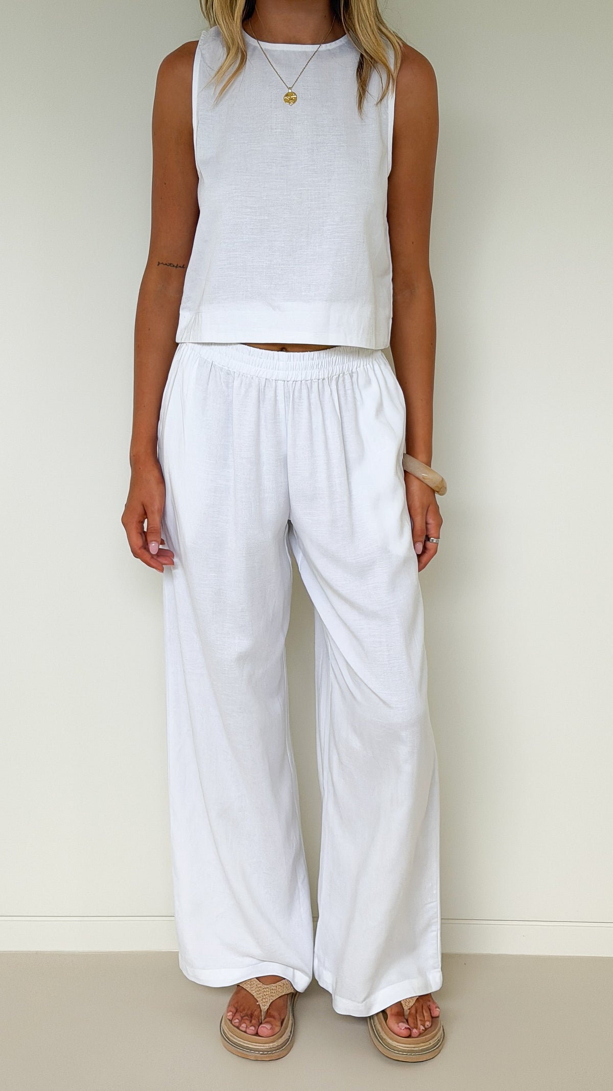 Nadie Pants - White - Billy J