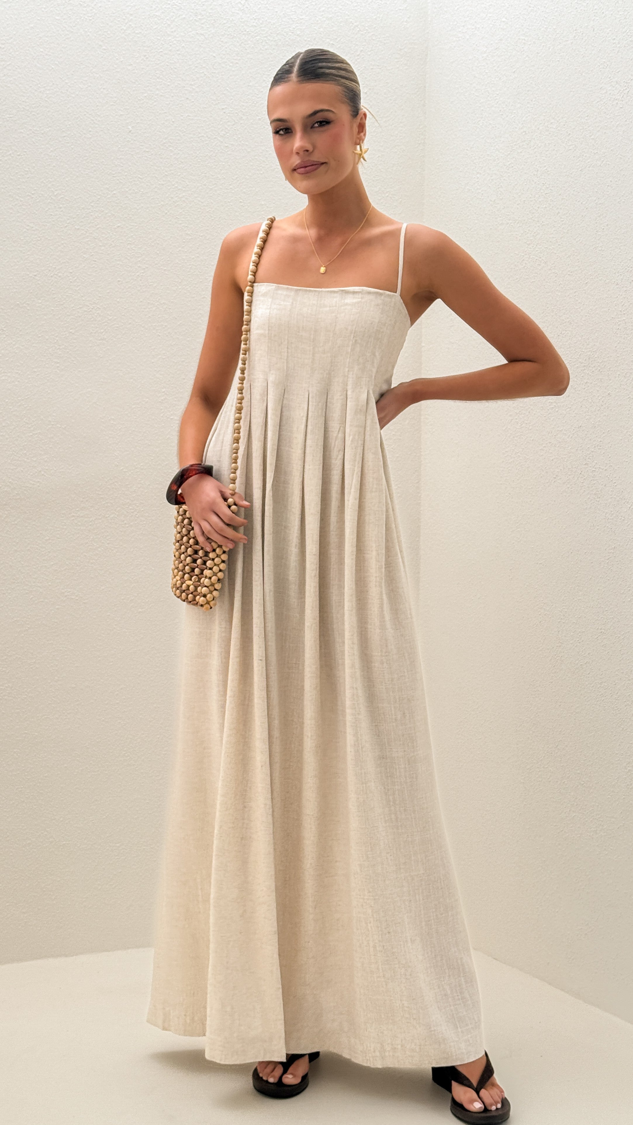 Pippy Maxi Dress - Natural - Billy J