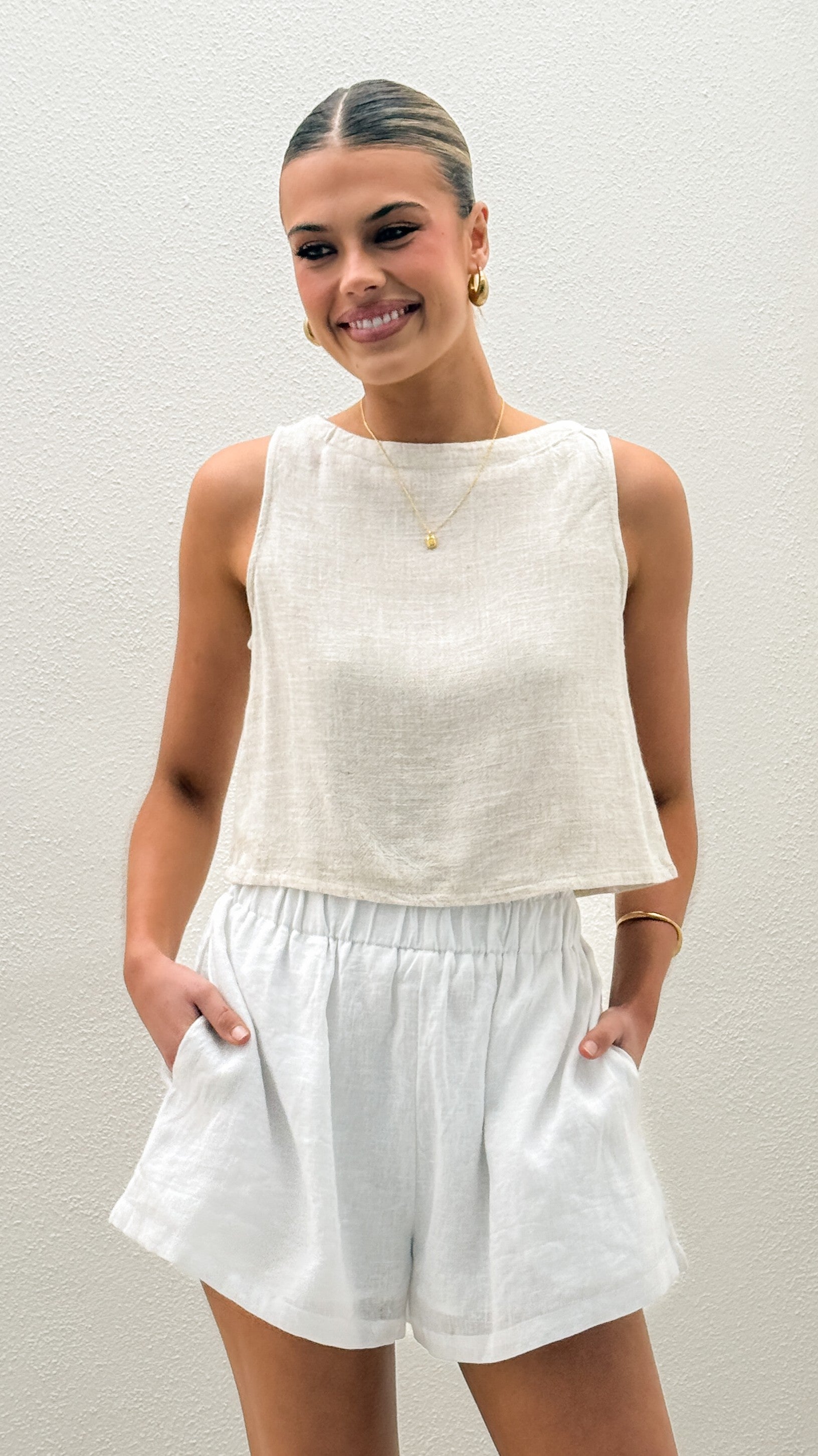 Persephone Crop Top - Natural - Billy J