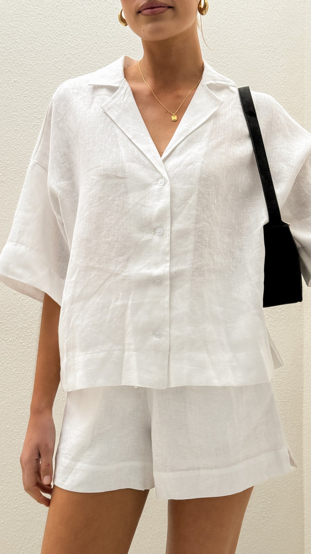 Luna Button Up Shirt - White - Billy J