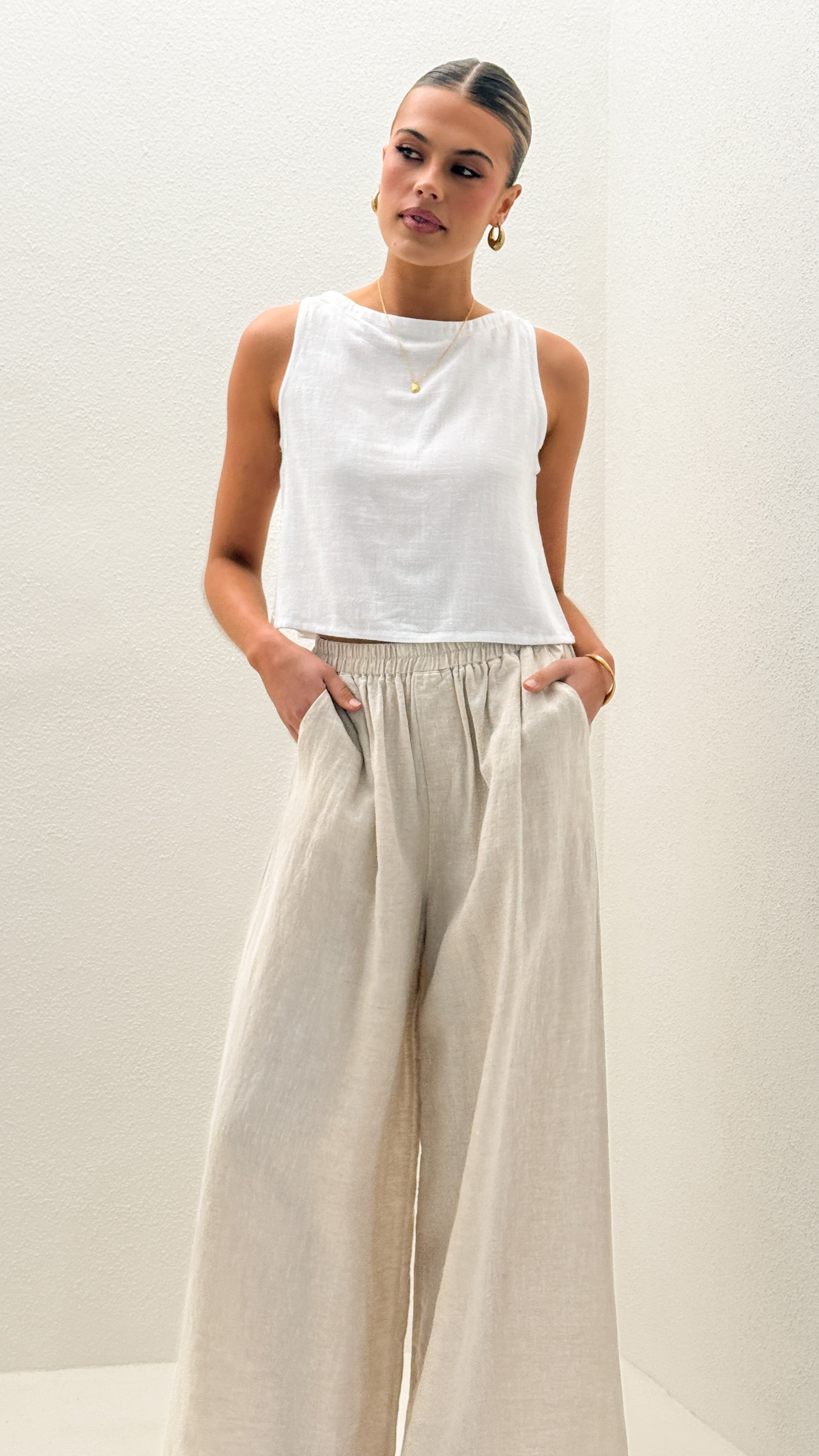 Oceana Pants - Natural - Billy J
