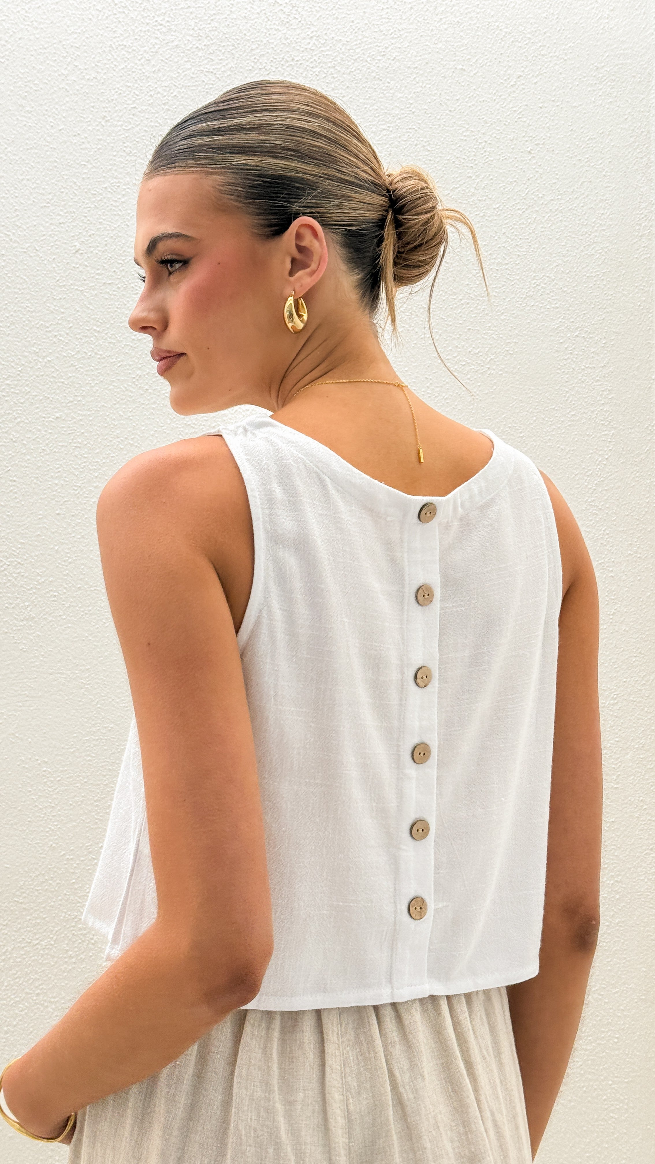 Persephone Crop Top - White - Billy J