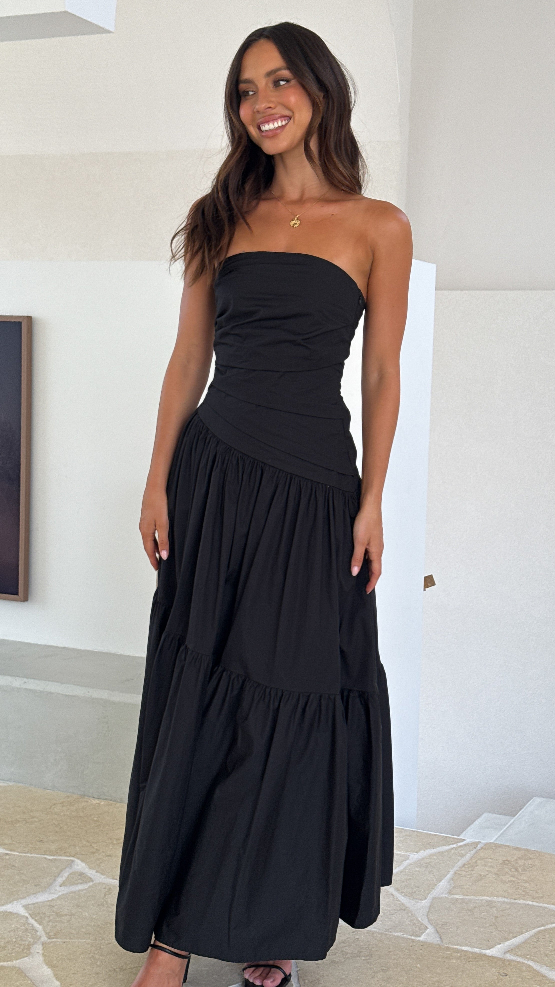 Lola Maxi Dress - Black - Billy J
