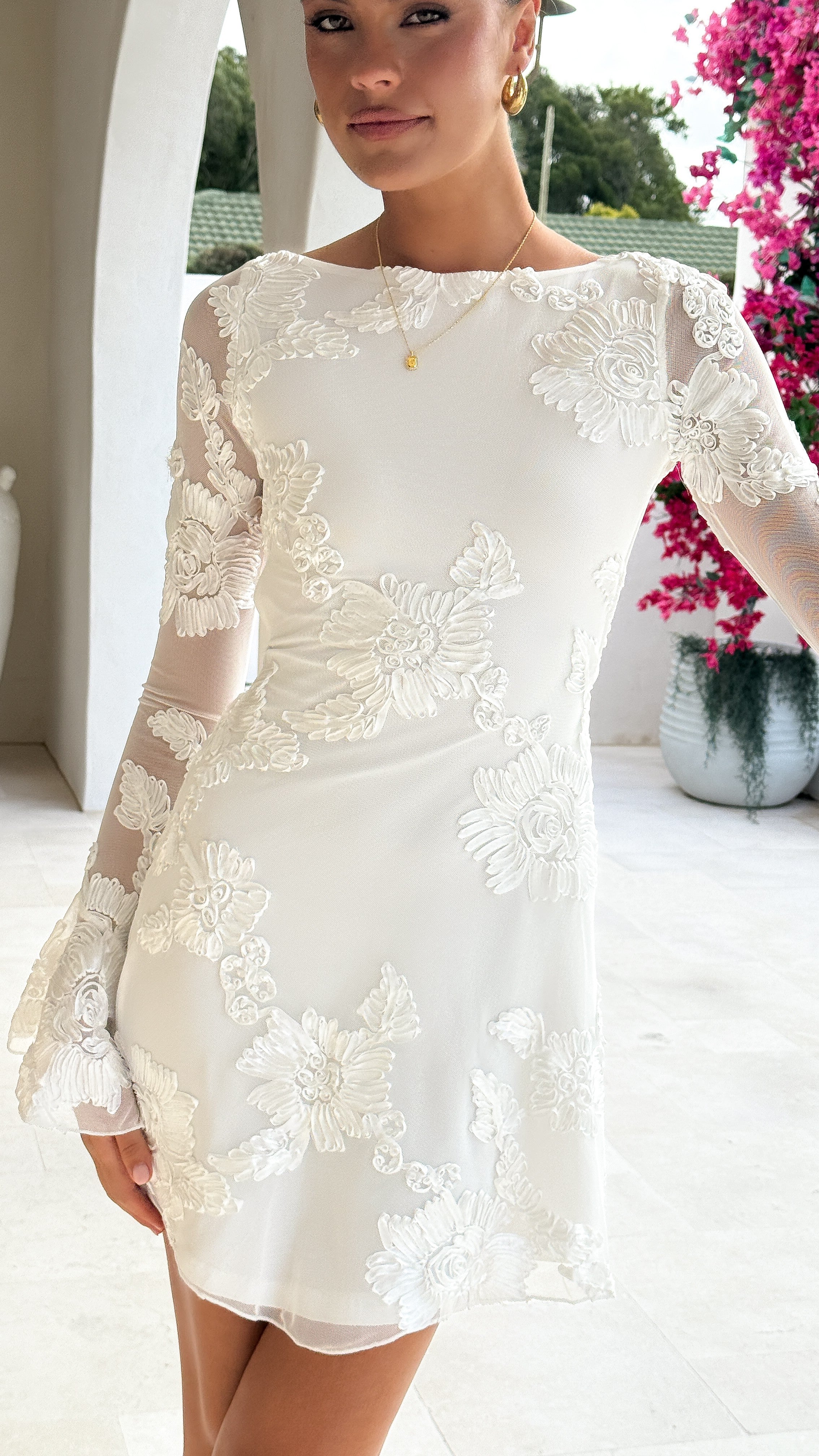 Lanesia Mini Dress - White - Billy J