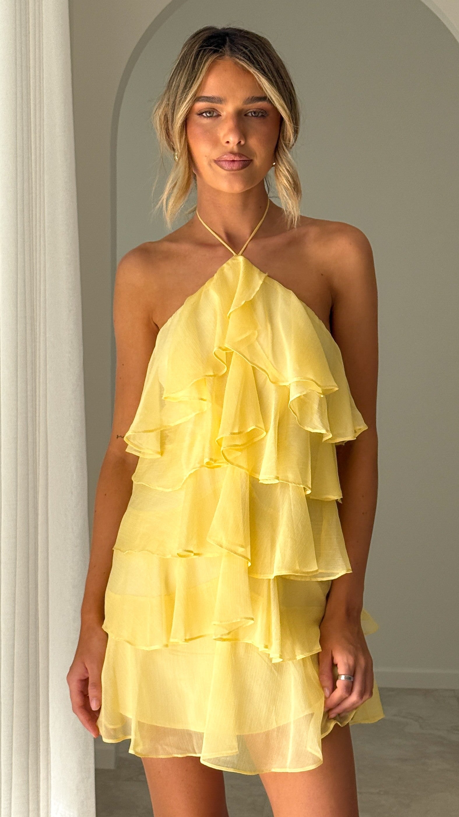 Soho Mini Dress - Yellow - Billy J