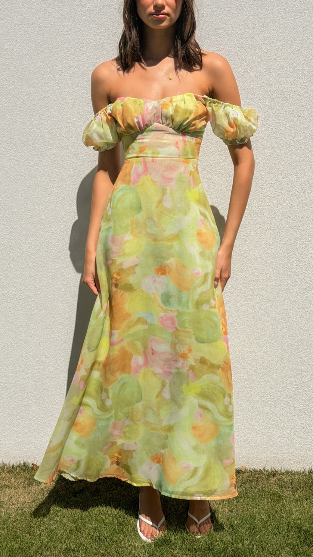 Belaria Maxi Dress - Sage Floral - Billy J
