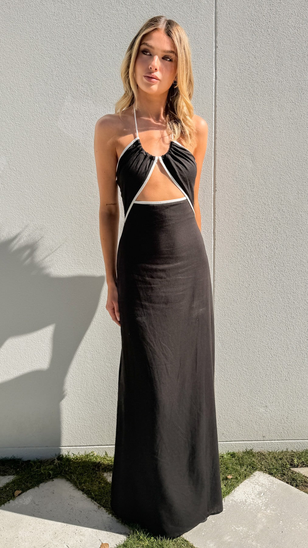 Maia Halter Maxi Dress - Black - Billy J