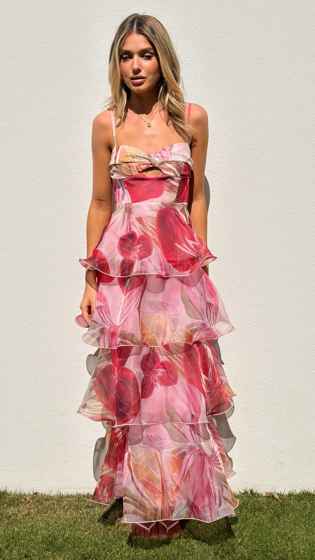 Kelise Maxi Dress - Pink Floral - Billy J
