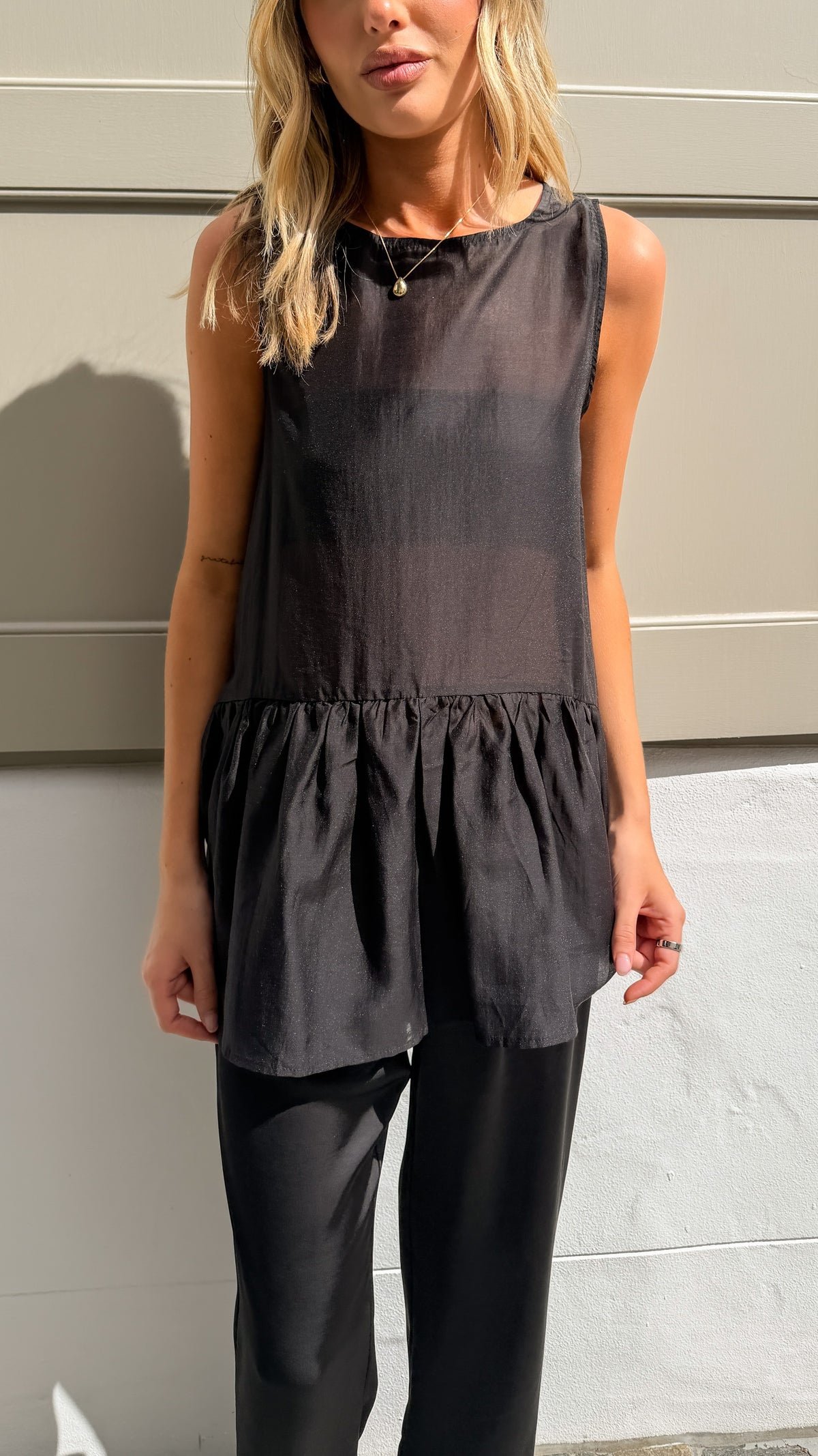 Millie Sheer Top - Black - Billy J