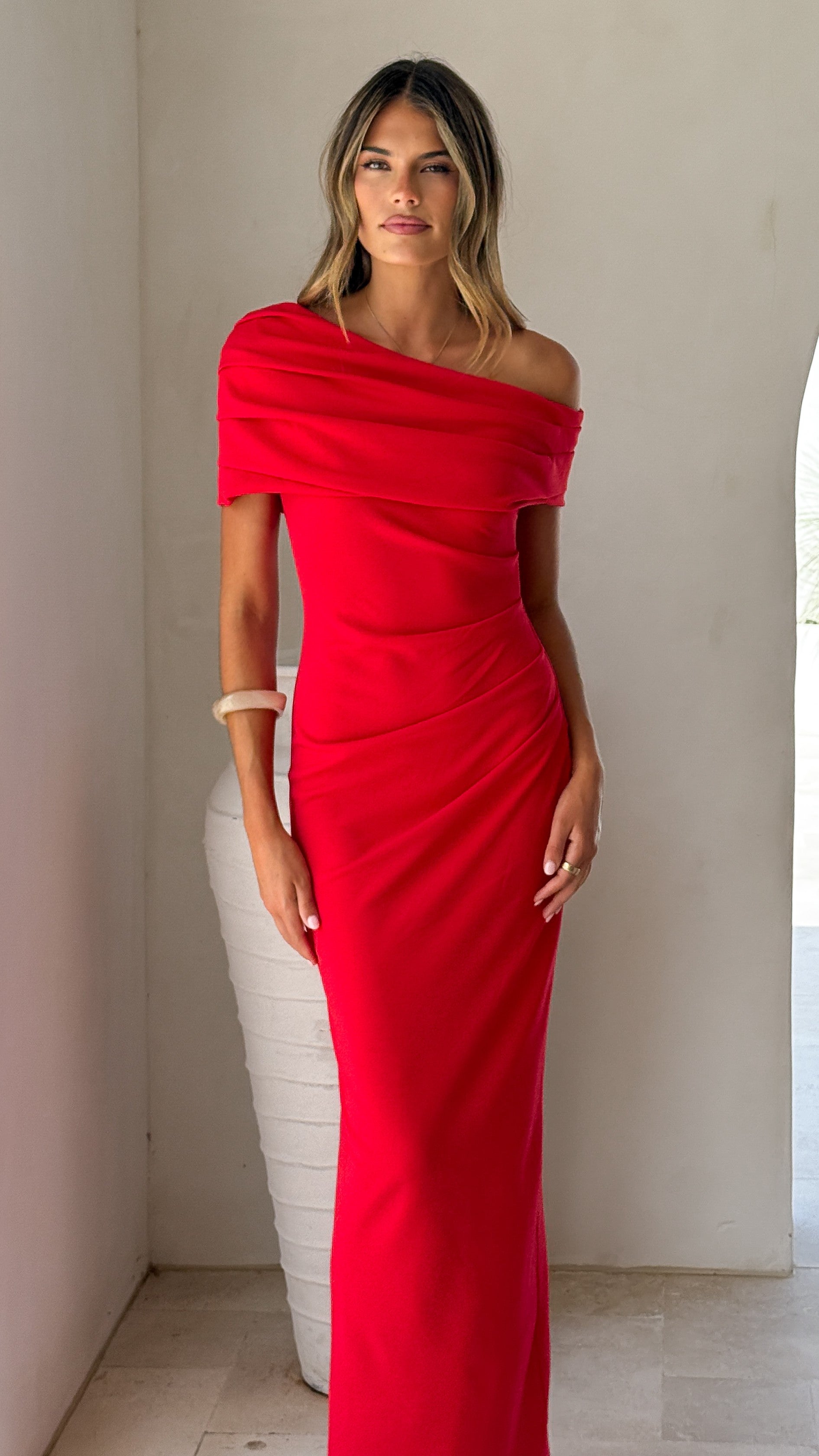 Telaia Maxi Dress - Red - Billy J