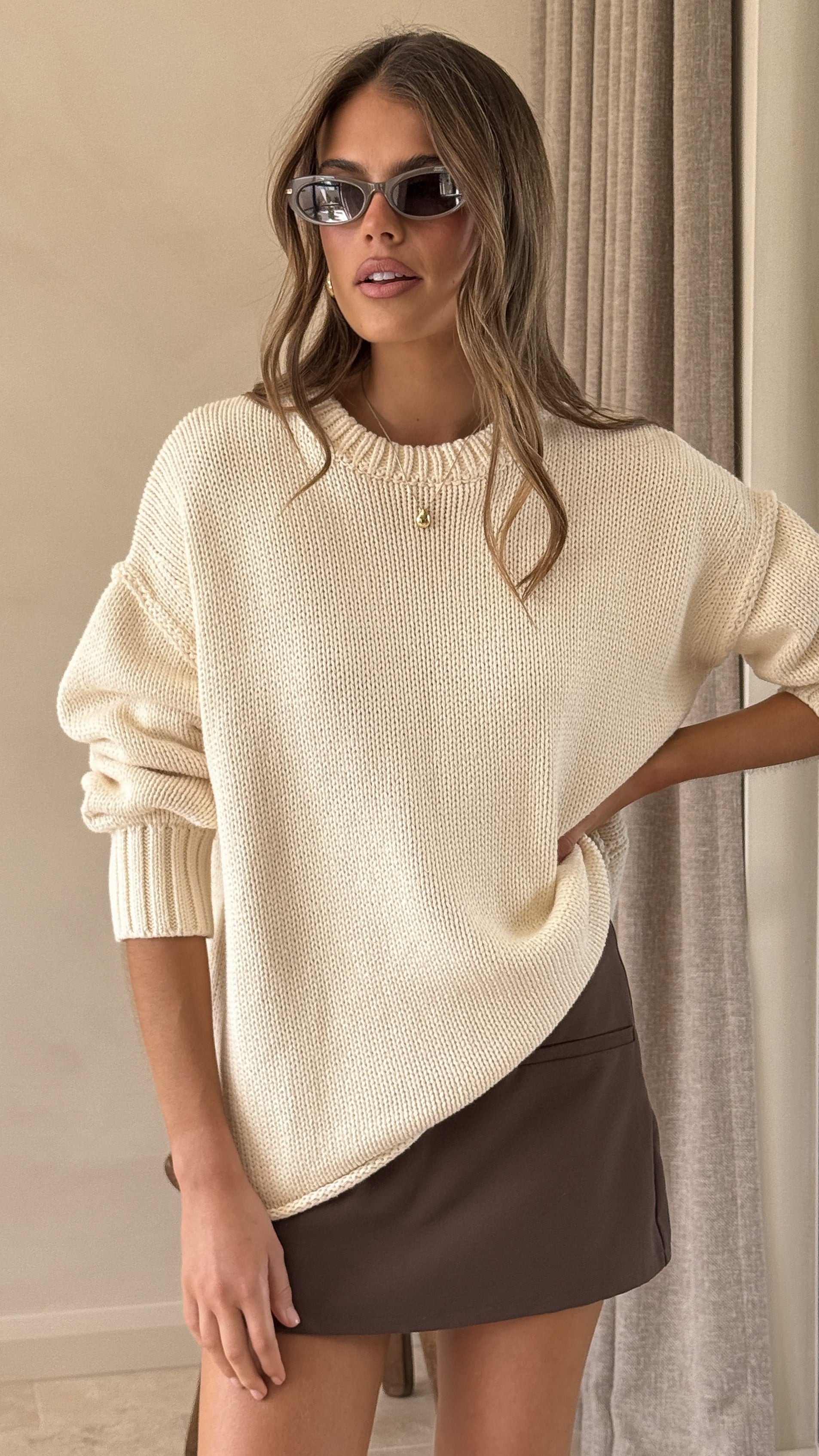 Jase Knit - Beige - Billy J