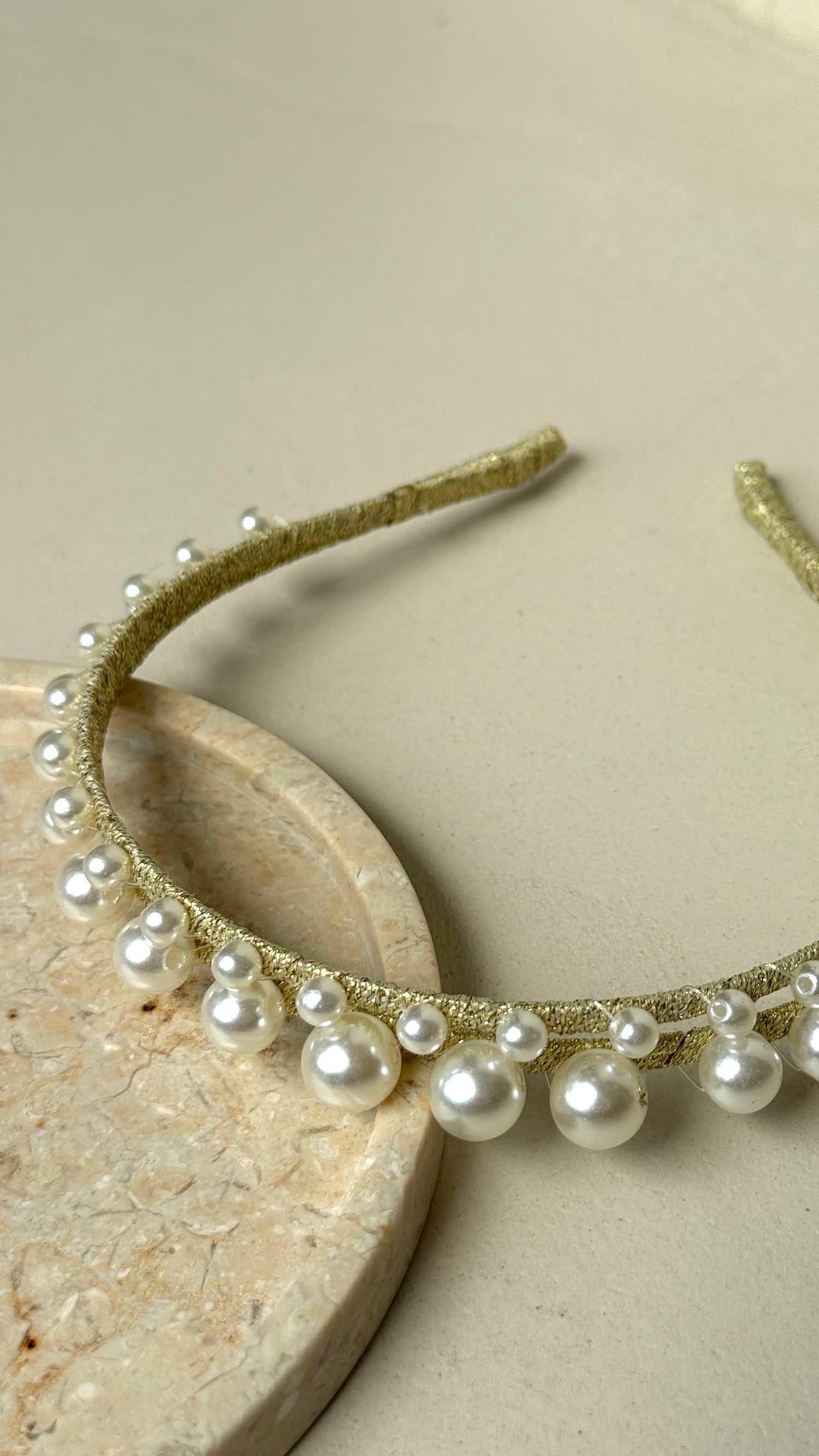 Diva Pearl Statement Headband - Pearl - Billy J