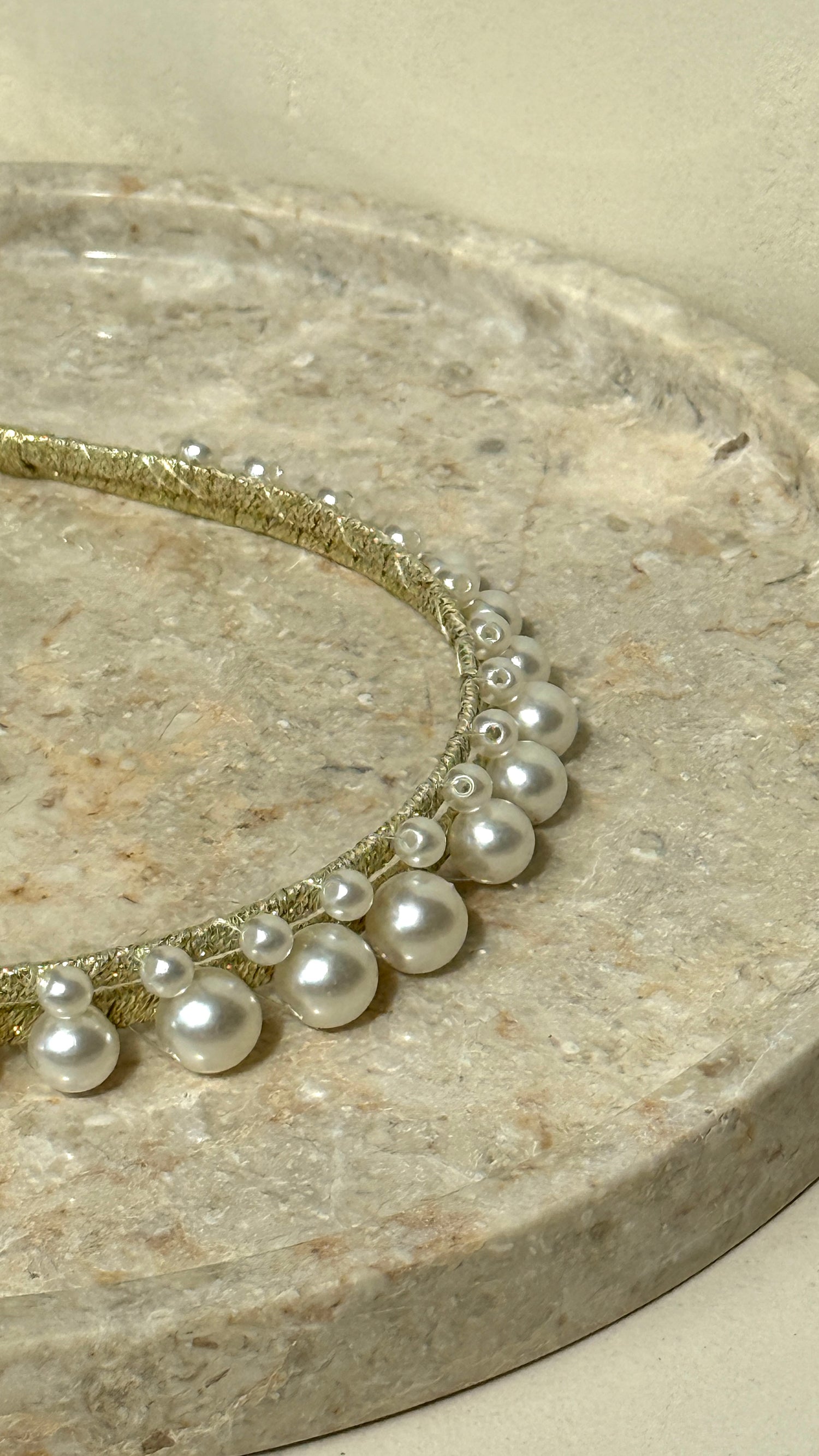 Diva Pearl Statement Headband - Pearl - Billy J
