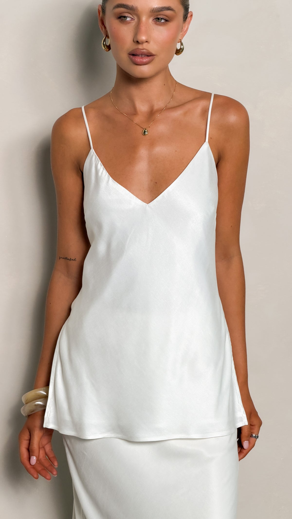 Clara Longline Top - White - Billy J