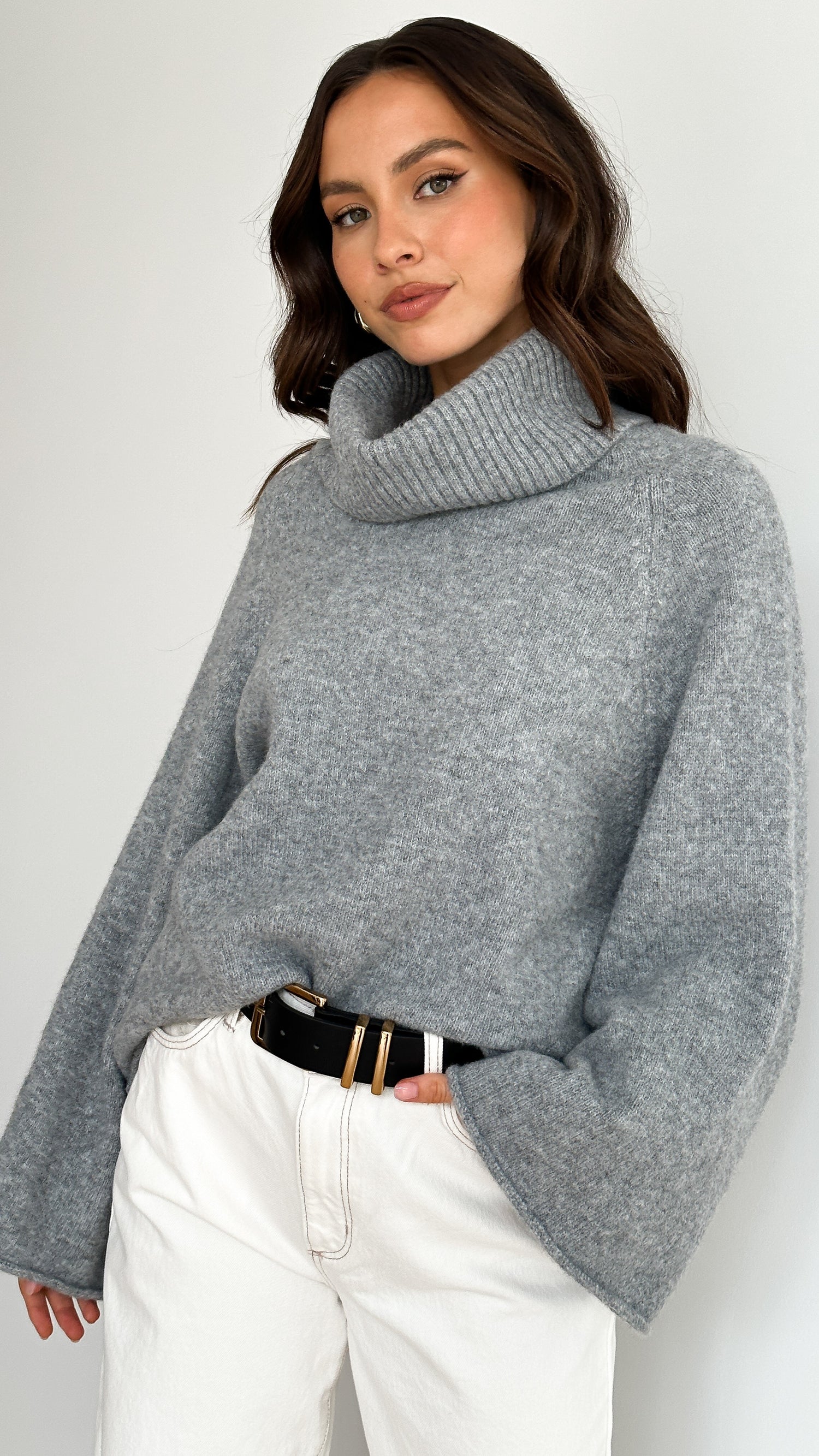 Jacques Knitted Jumper - Grey - Billy J