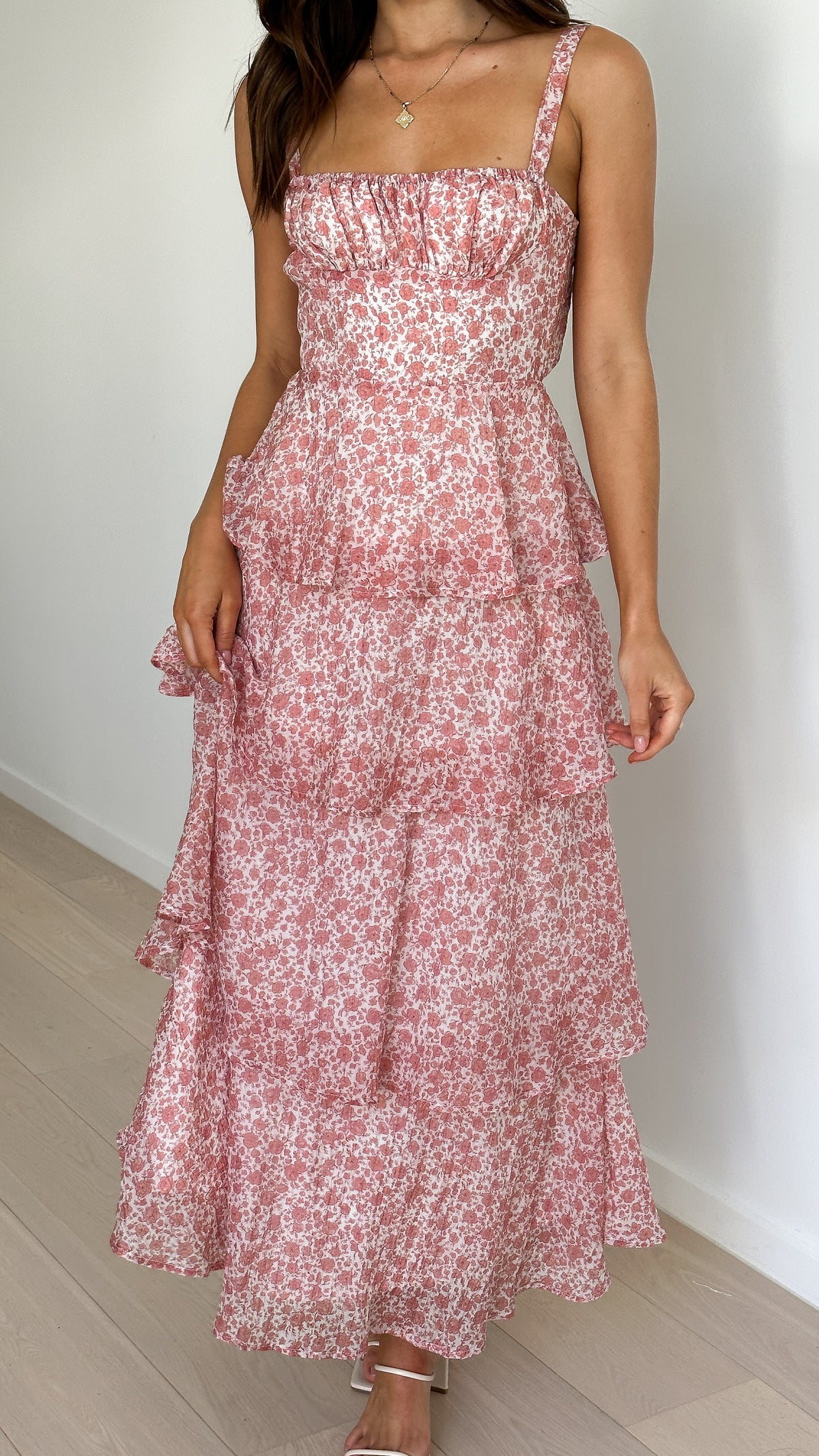 billy j page maxi dress 6 / Blue Floral