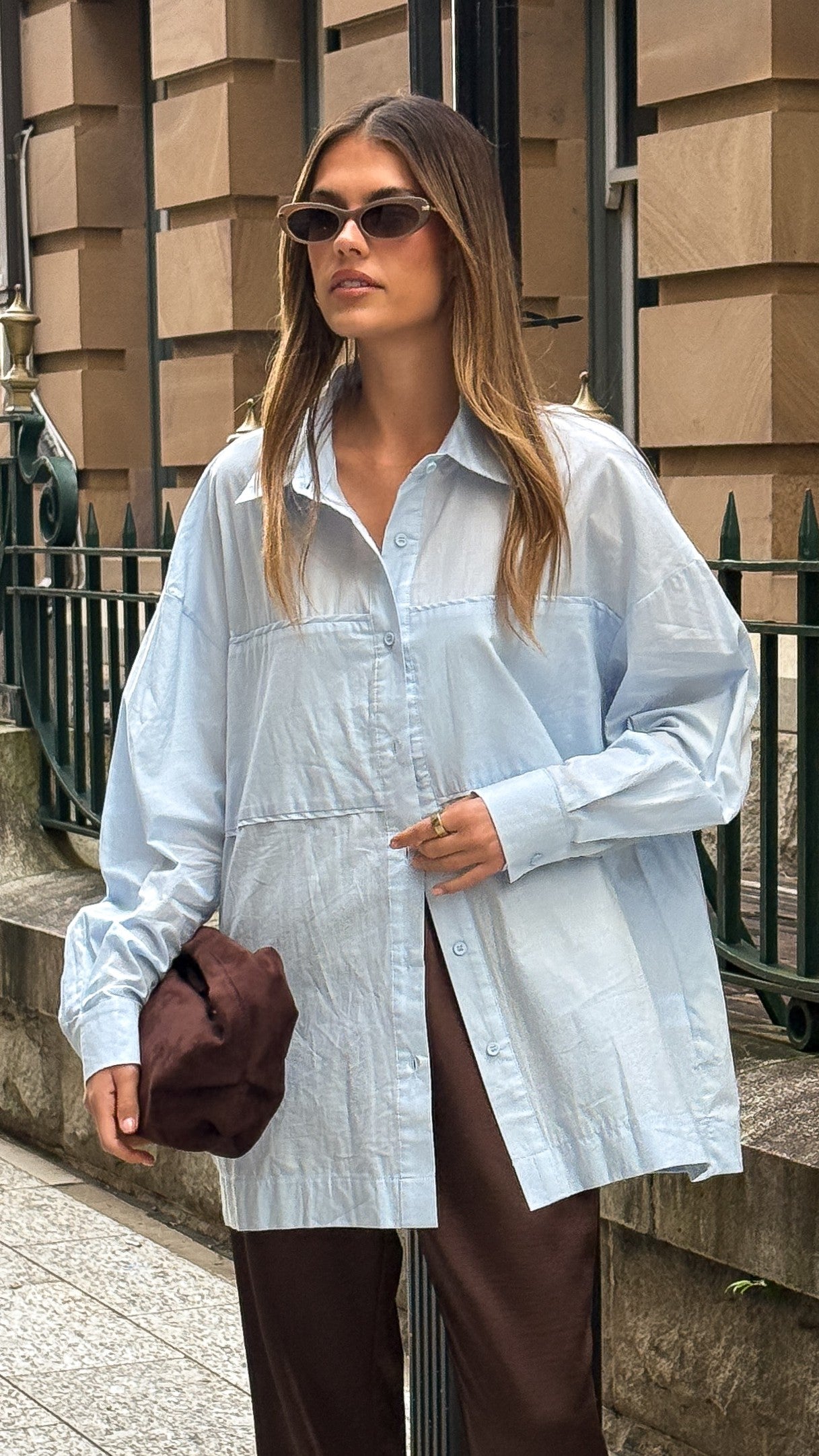 Freddy Long Sleeve Shirt - Baby Blue - Billy J